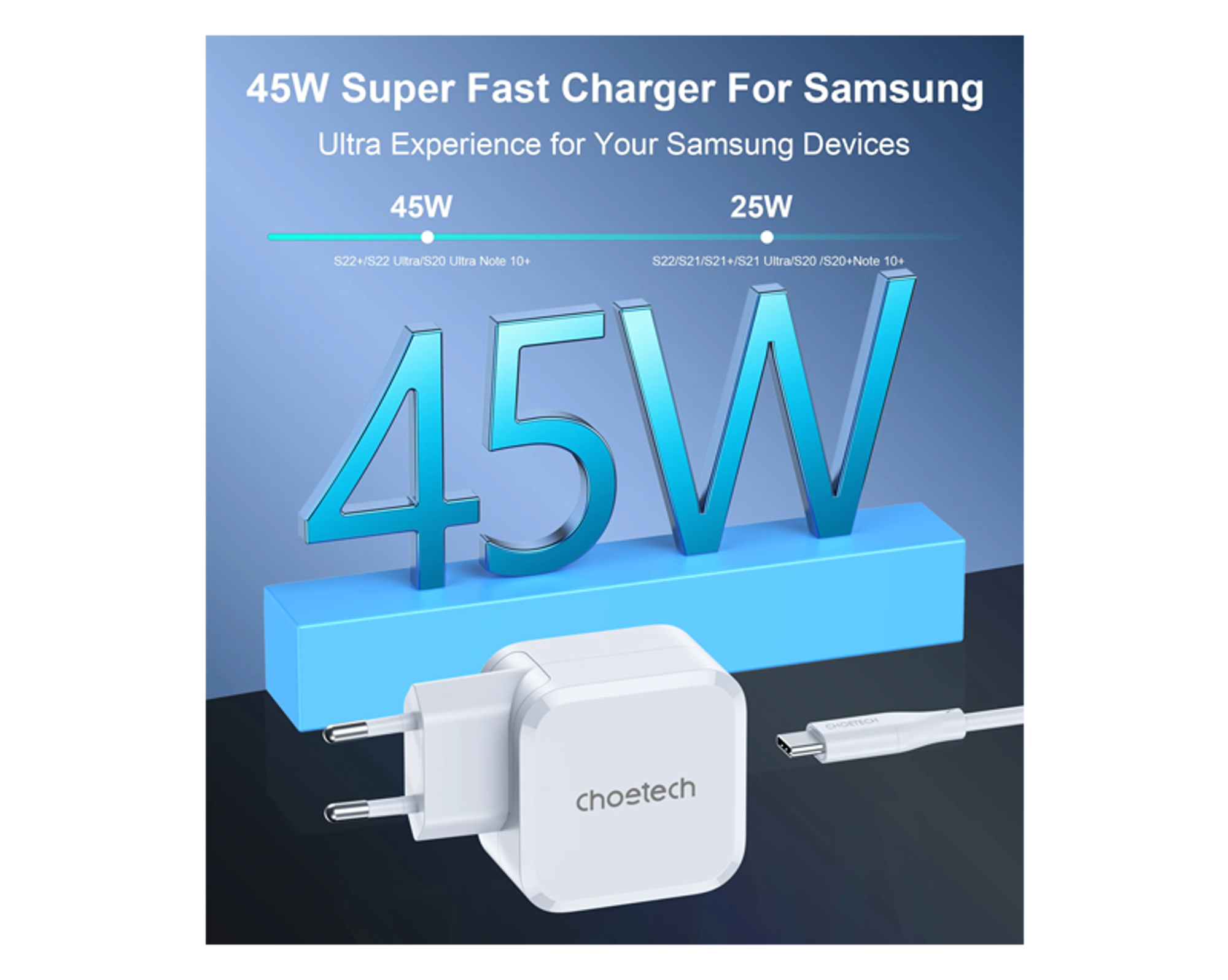 Choetech 45W Type-C GaN Wall Charger EU - Best Prices