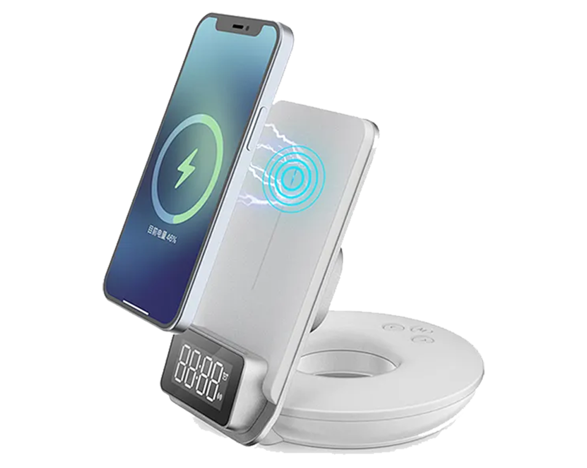 WiWU M11 4 in 1 Wireless Charging Station 15W with Clock - Best Prices