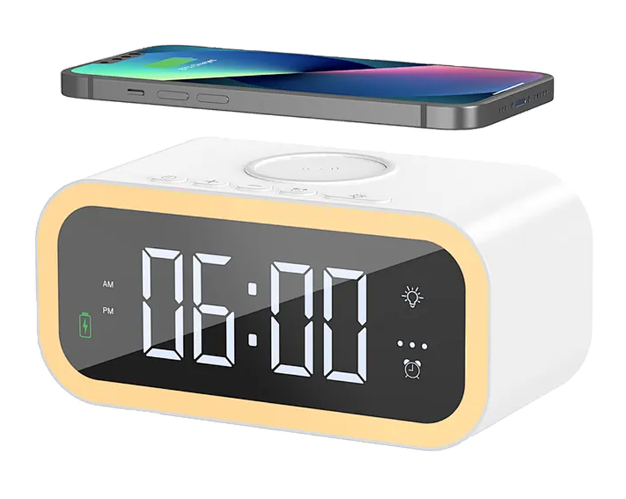 WiWU Wi-015 2 in 1 Wireless Charging Station with Clock 15W - Best Prices