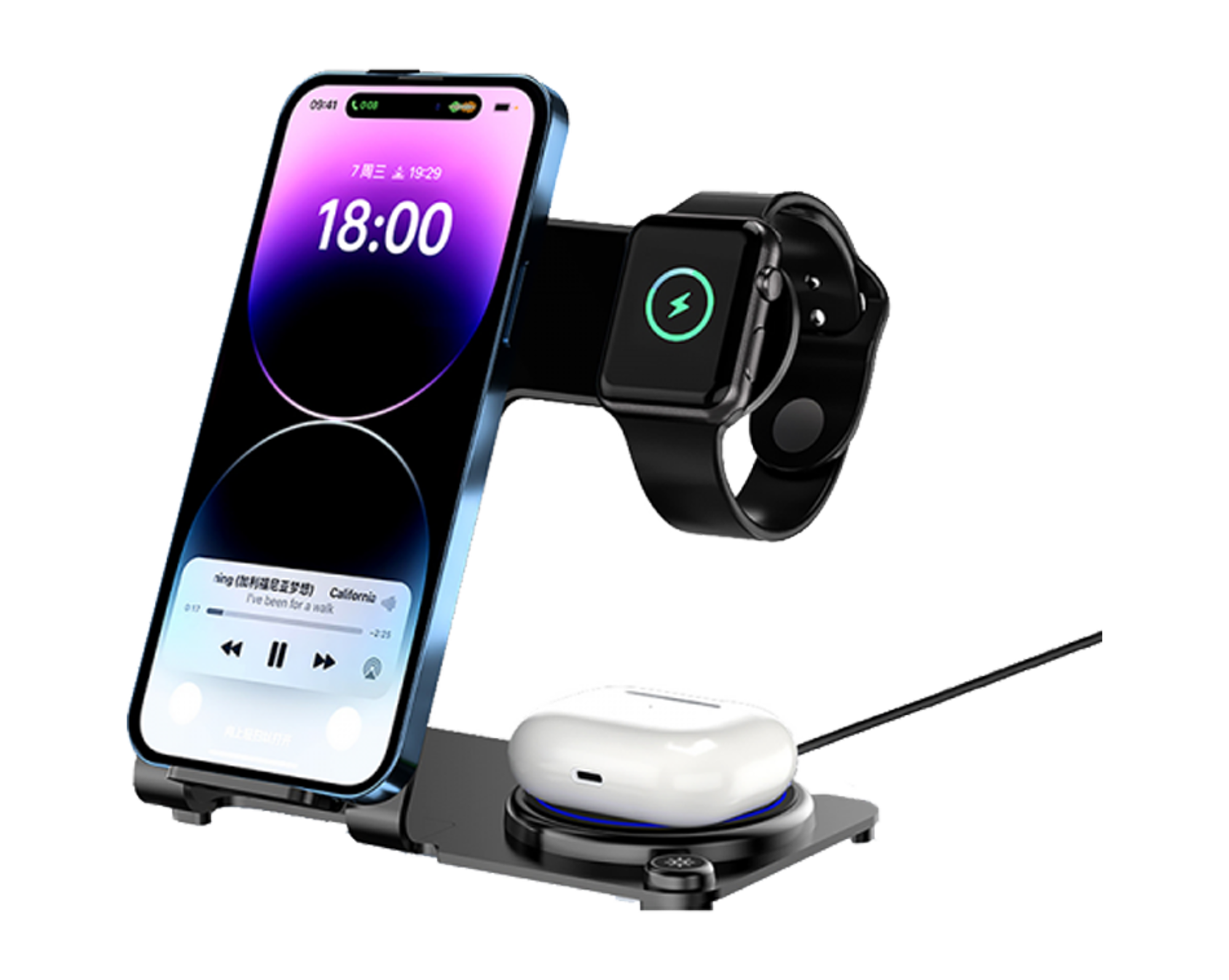 WiWU Wi-005 3 in 1 Power Air Wireless Charging Station 15W - Best Prices