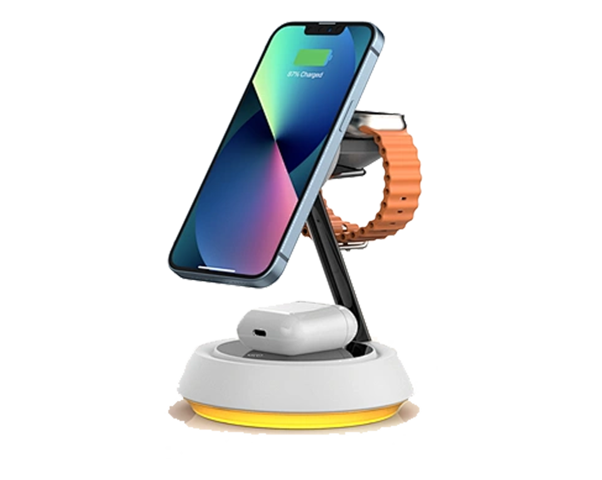 WiWU Wi-002 3 in 1 Wireless Charging Station 15W with Ambient Light - Best Prices