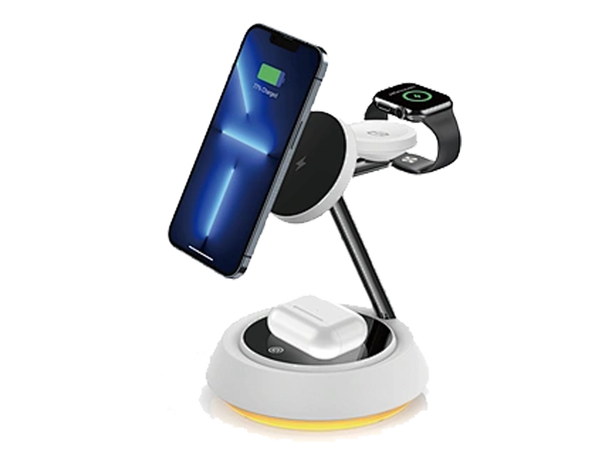 WiWU Wi-002 3 in 1 Wireless Charging Station 15W with Ambient Light - Best Prices
