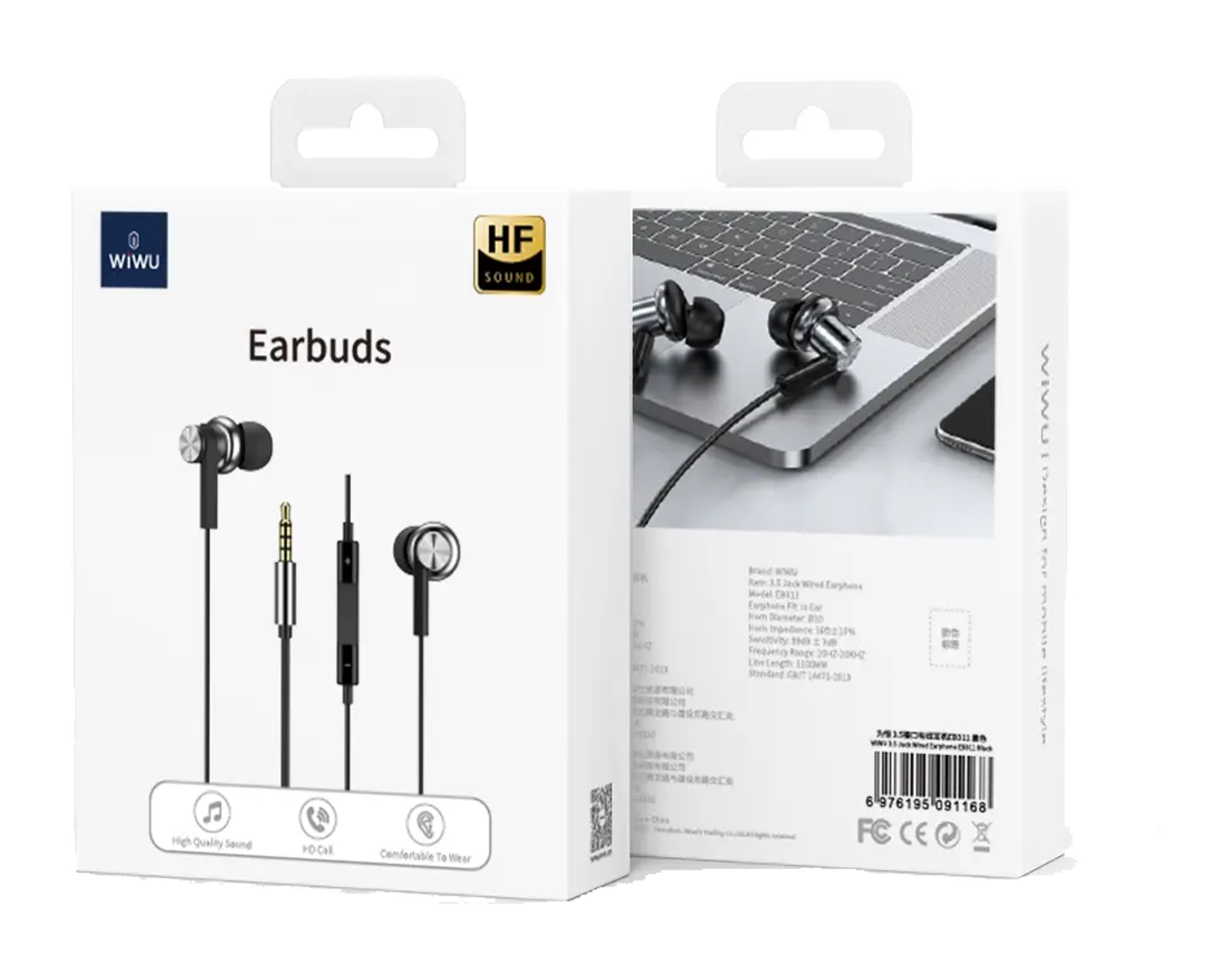 WiWU EB311 Wired Earphone Stereo 3.5mm Audio Jack - Best Prices
