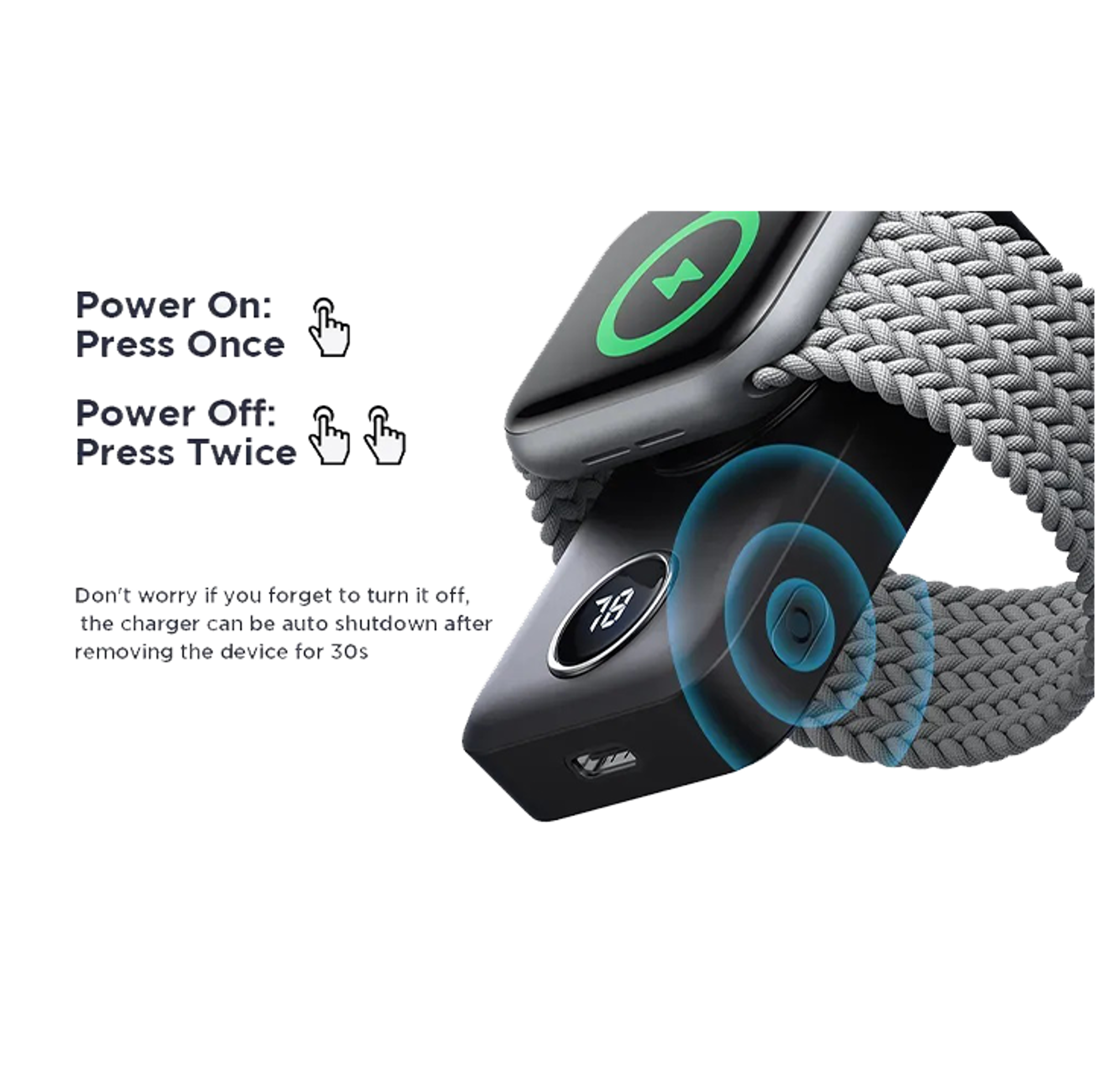 JoyRoom JR-WQW01 2000mAh Portable Watch Wireless Charger - Best Prices