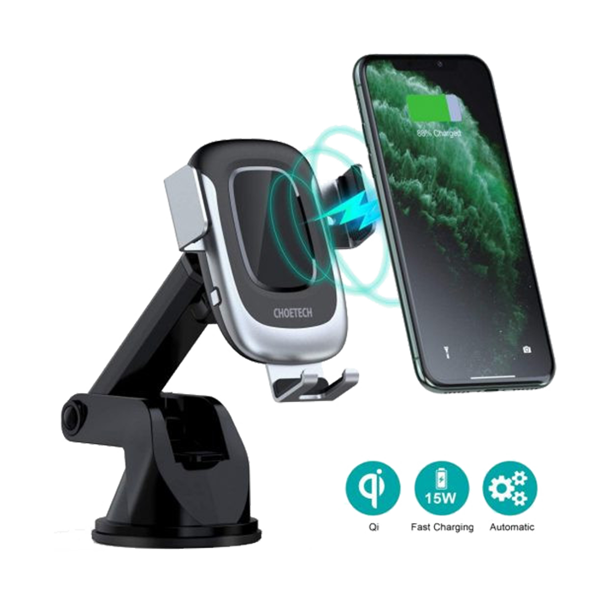 Choetech T542-S Wireless Car Charger Qi 15W - Best Prices
