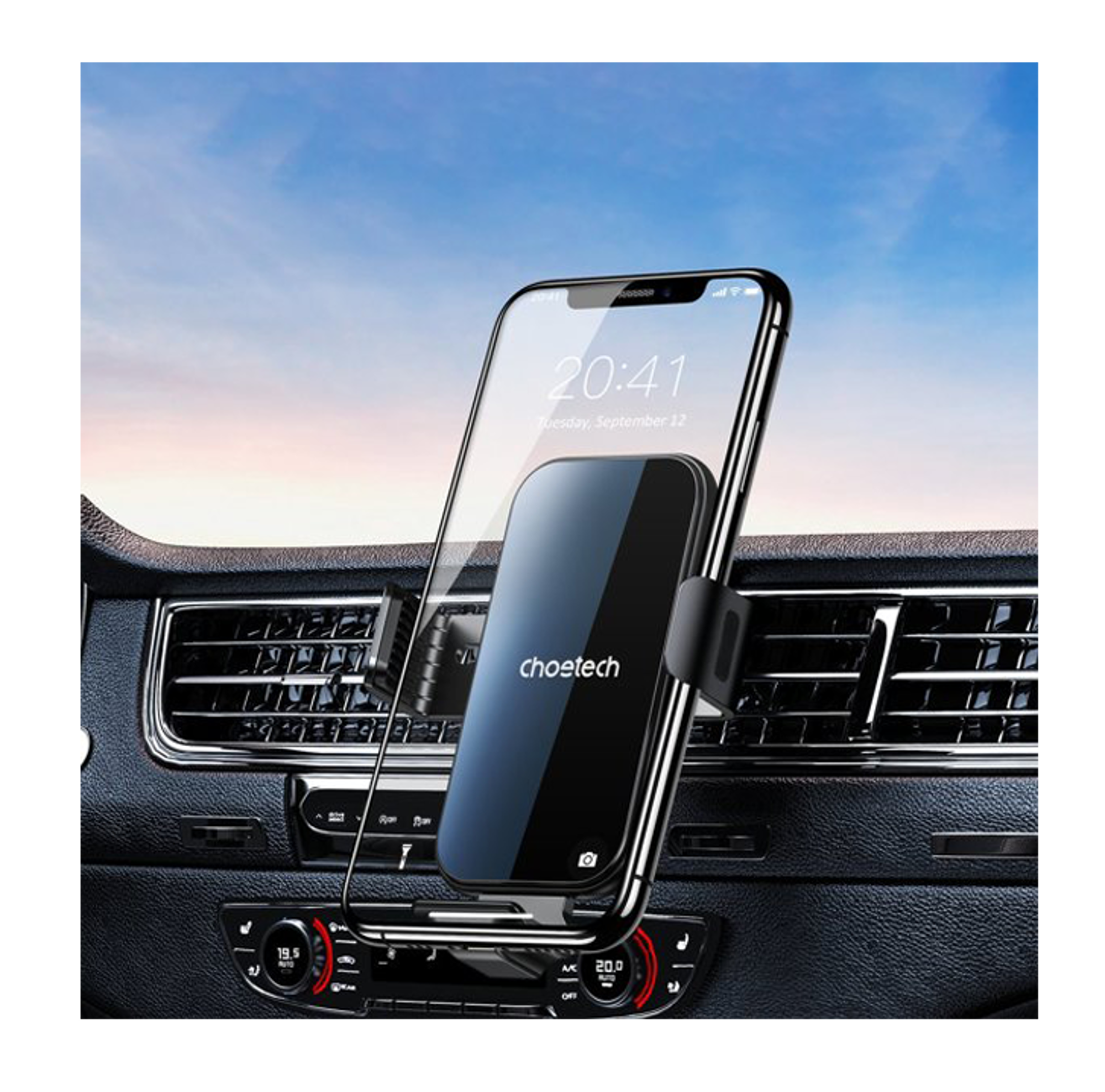 Choetech T201-F Fast Wireless Charging Car Dock Qi 15W - Best Prices