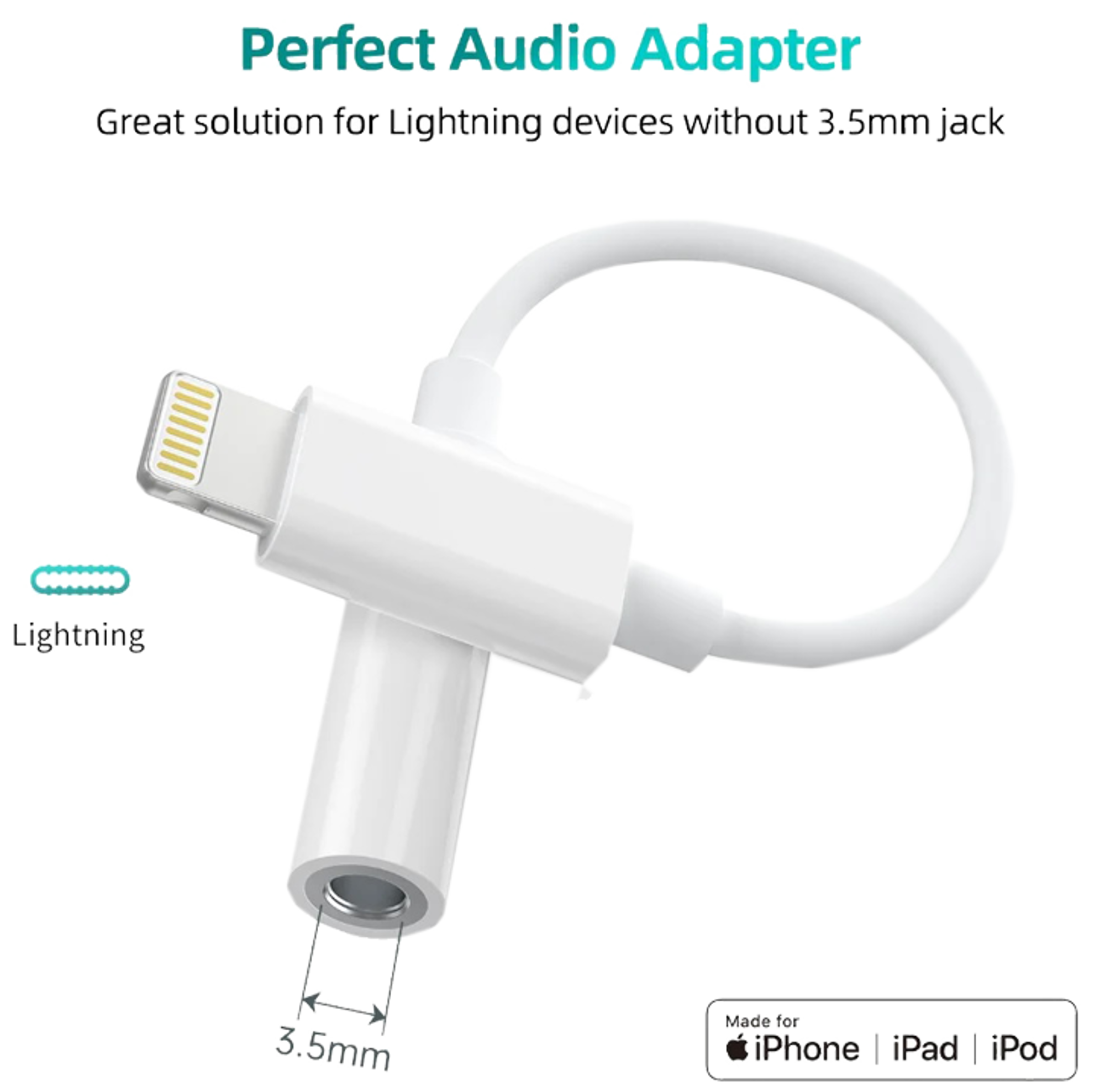 Choetech AUX005 Lightning to 3.5mm Headphone Jack Adapter - Best Prices
