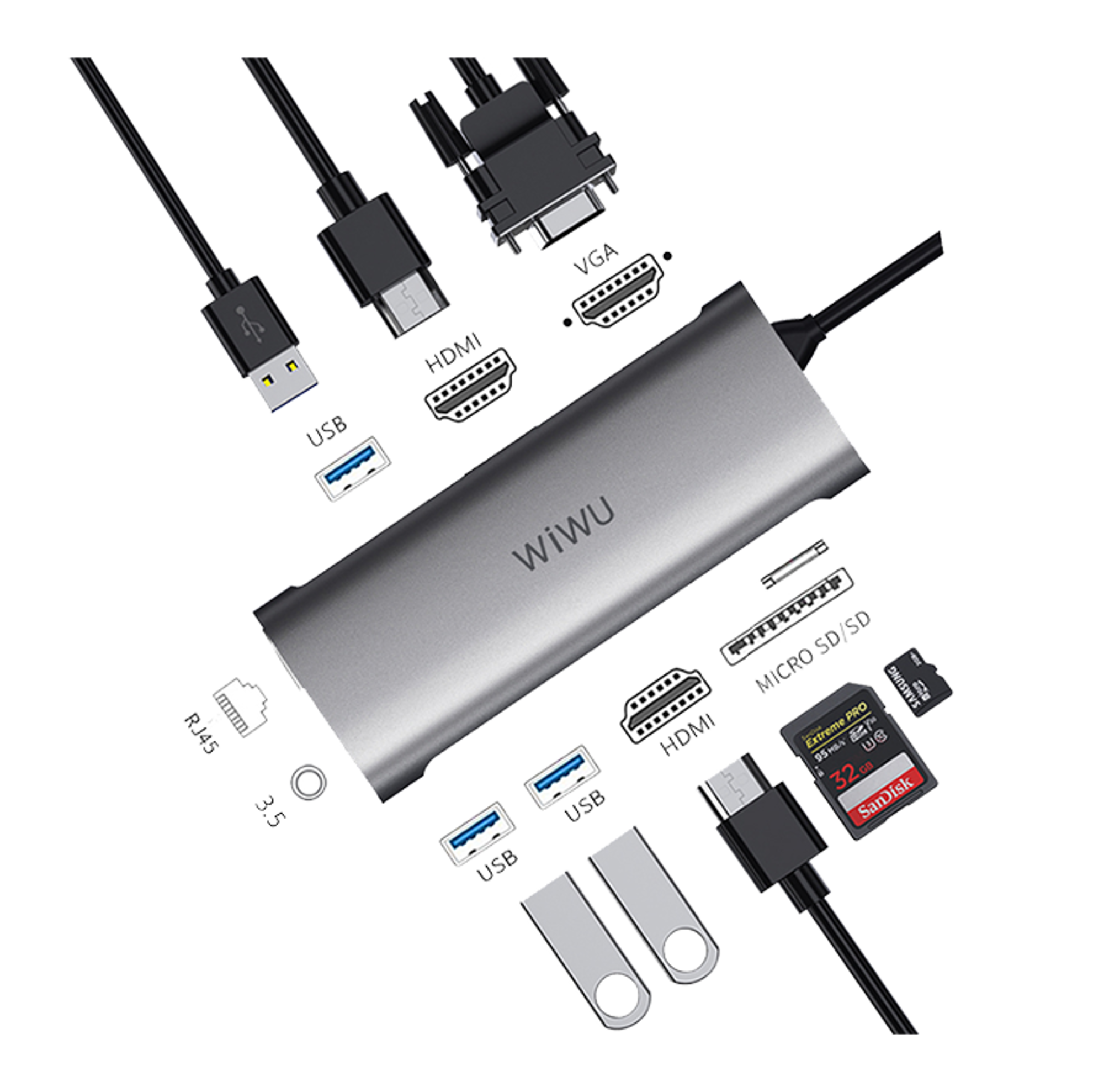 WiWU A11312H Alpha 10 In 1 Type-C Hub - Best Prices