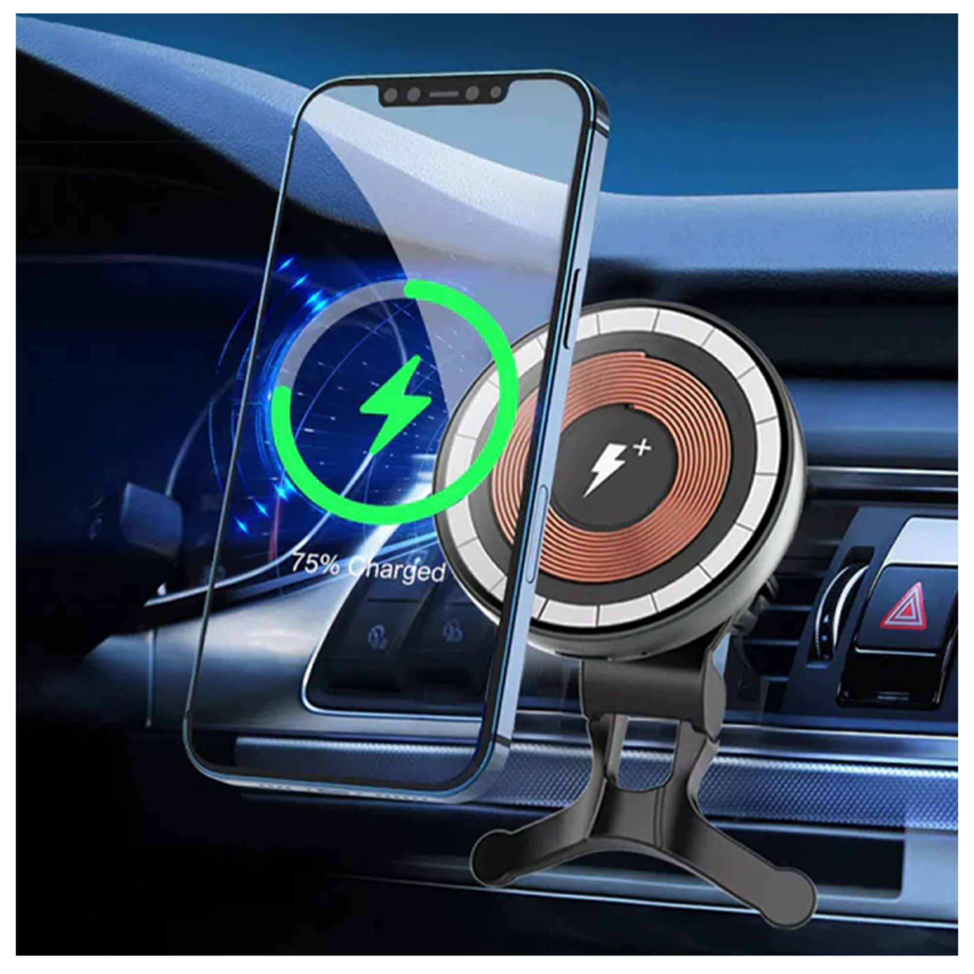 WiWU CH309 Transparent Magnetic Wireless Car Charger - Best Prices