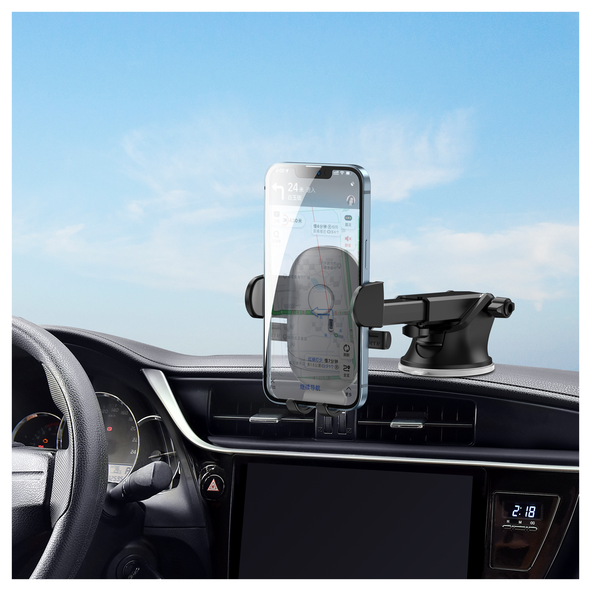 WiWU CH013 Windshield Universal Car Mount Phone Holder - Best Prices