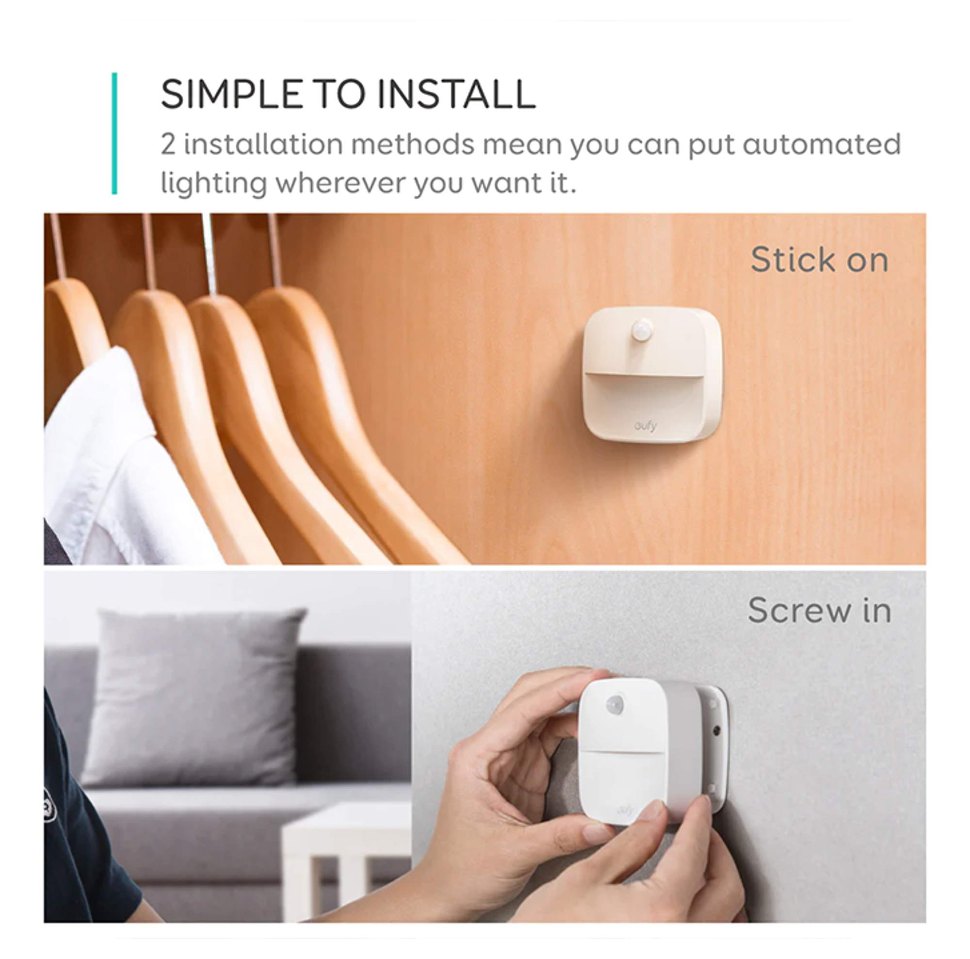 Eufy Lumi Stick-On Night Light (3 Pack) - Best Prices