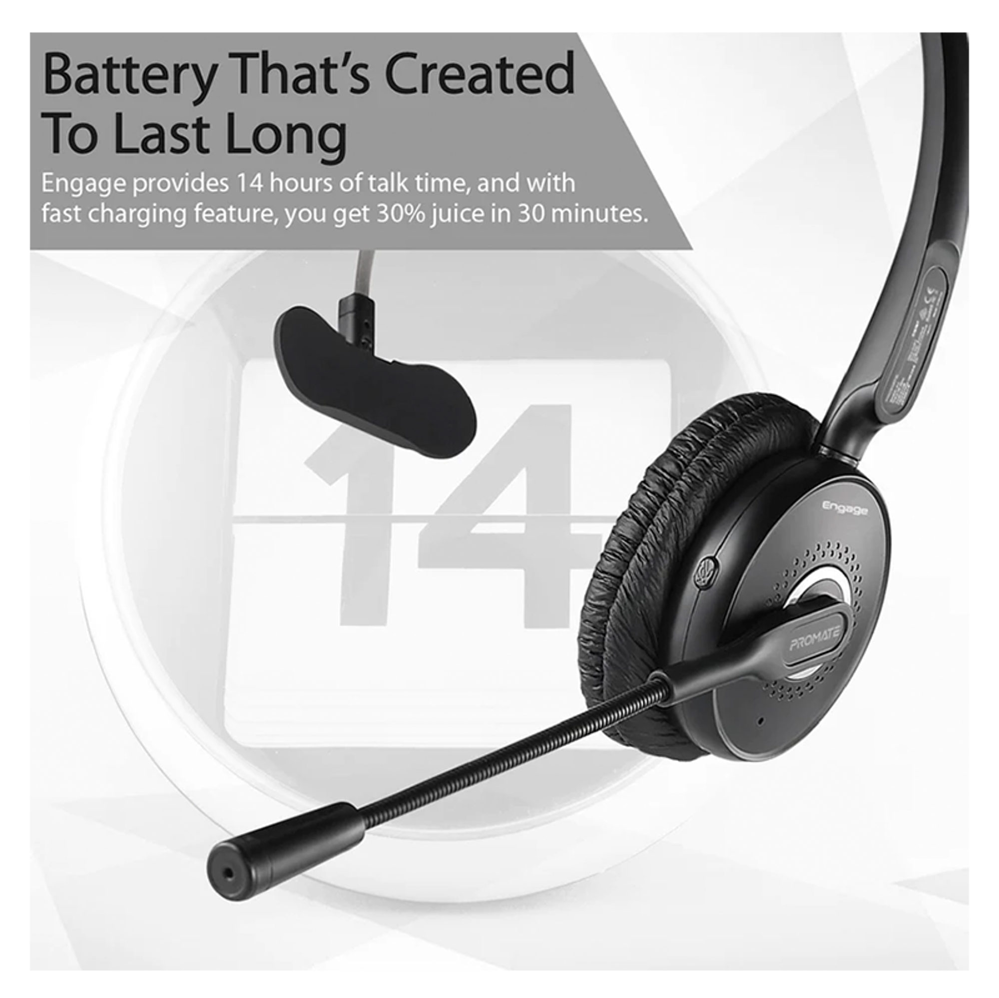 PROMATE Engage HD Voice Clarity Over Ear Mono Earphone - Best Prices