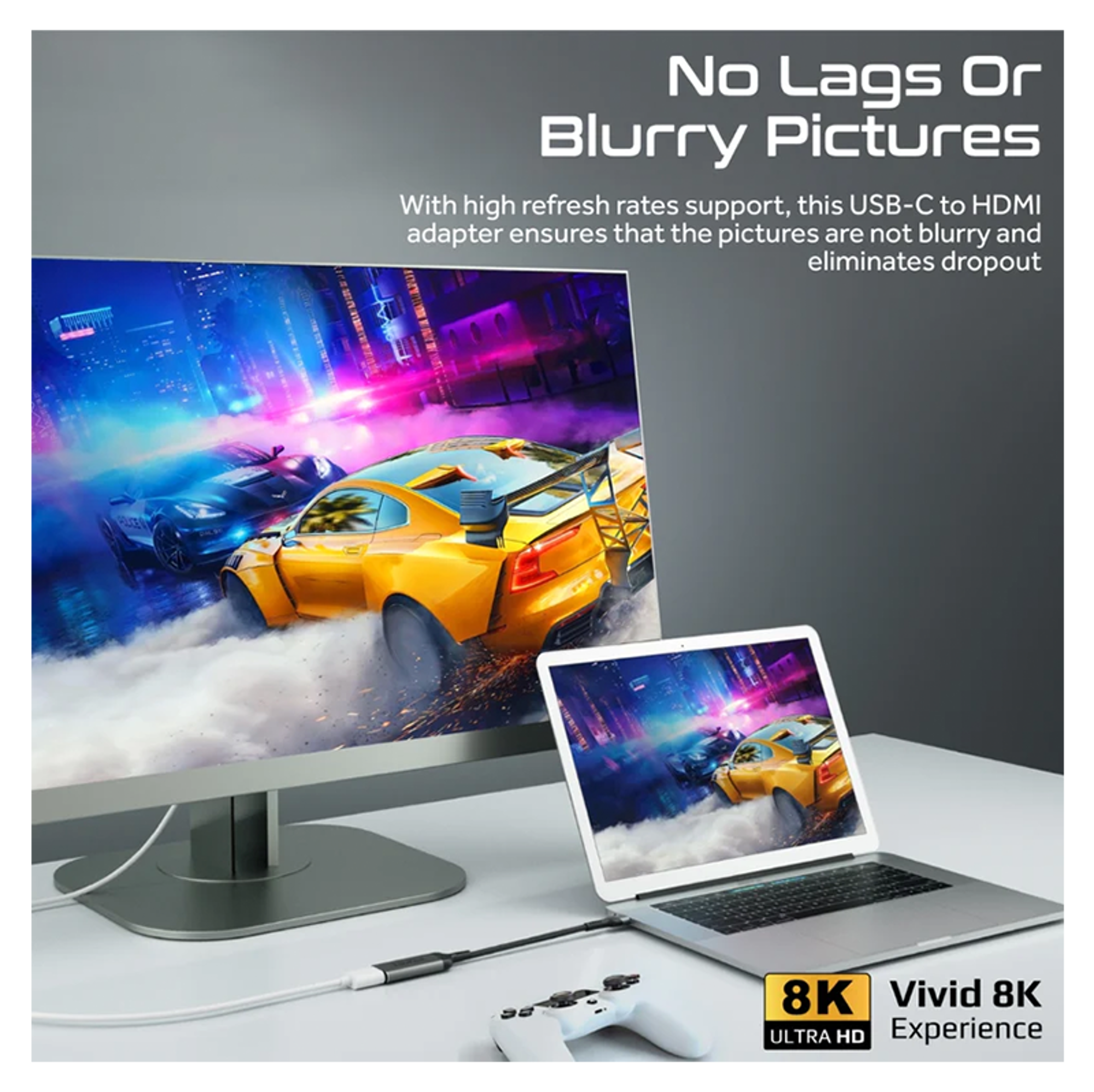 بروميت كرستال كلرتي 8K 60Hz تايب-سي الى HDMI - أفضل سعر