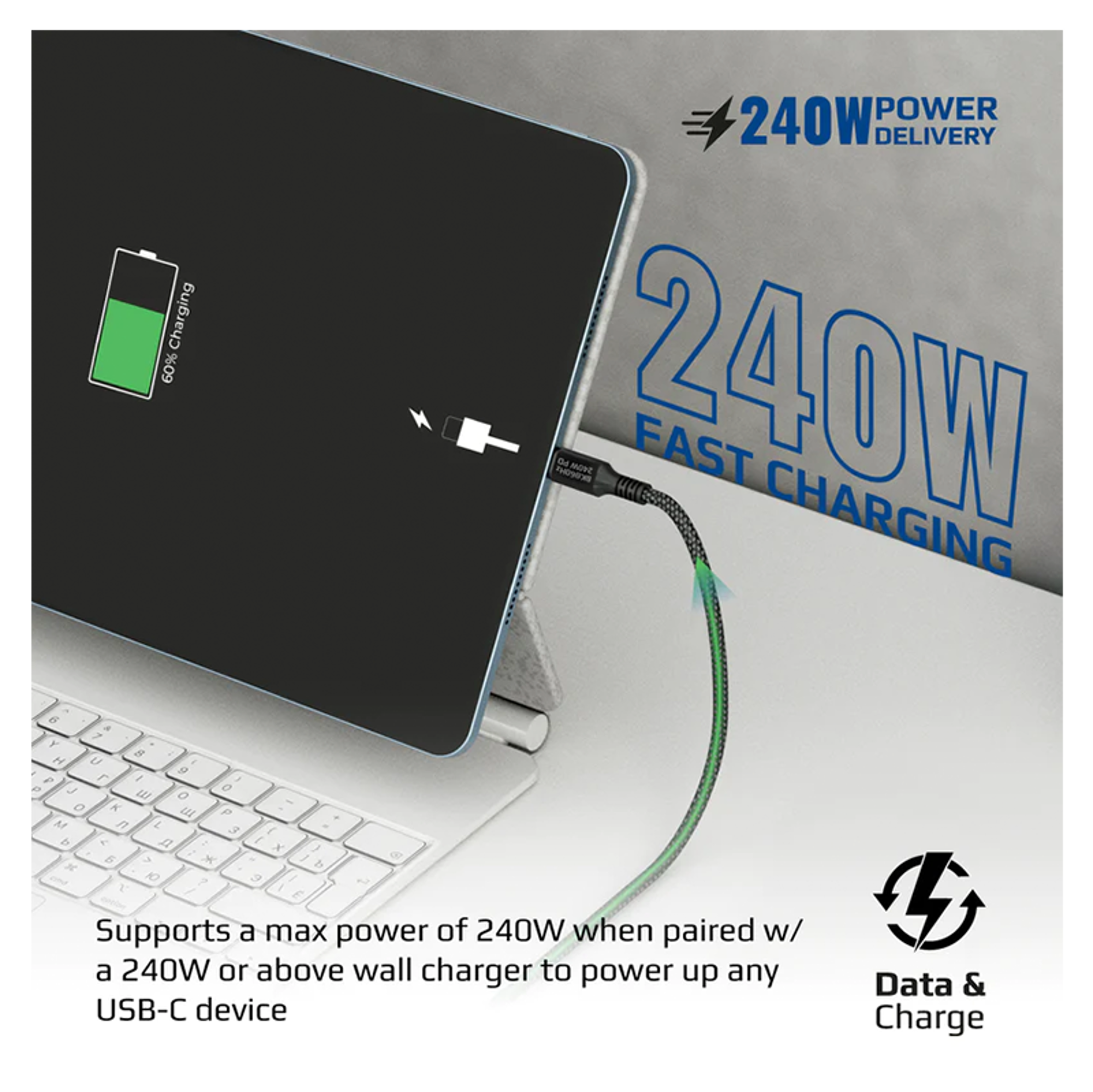 PROMATE 240W Super Speed Fast Charging USB-C Cable - Best Prices