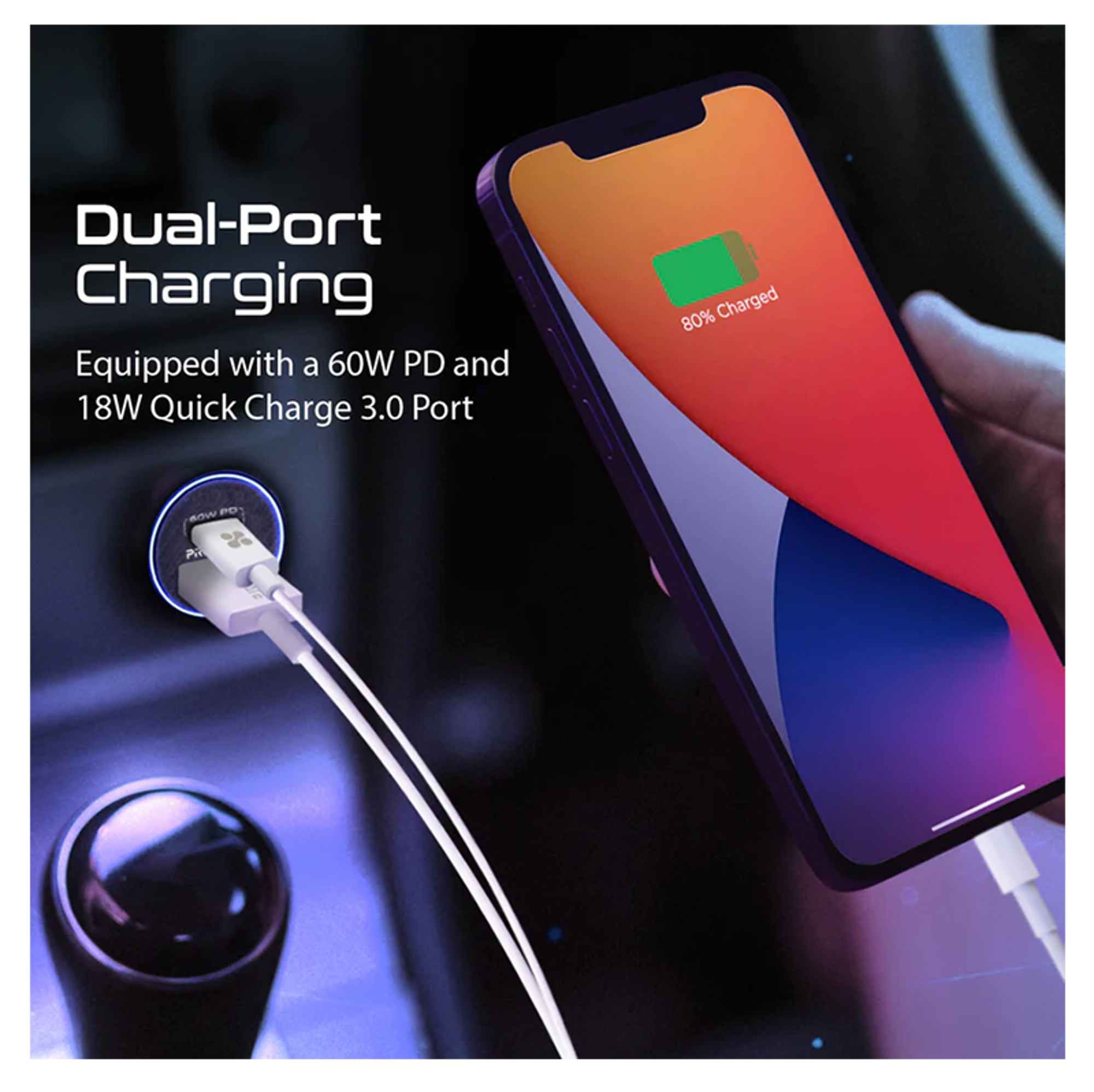 بروميت شاحن سيارة ميني 60 واط و PD & QC 3.0 - أفضل سعر