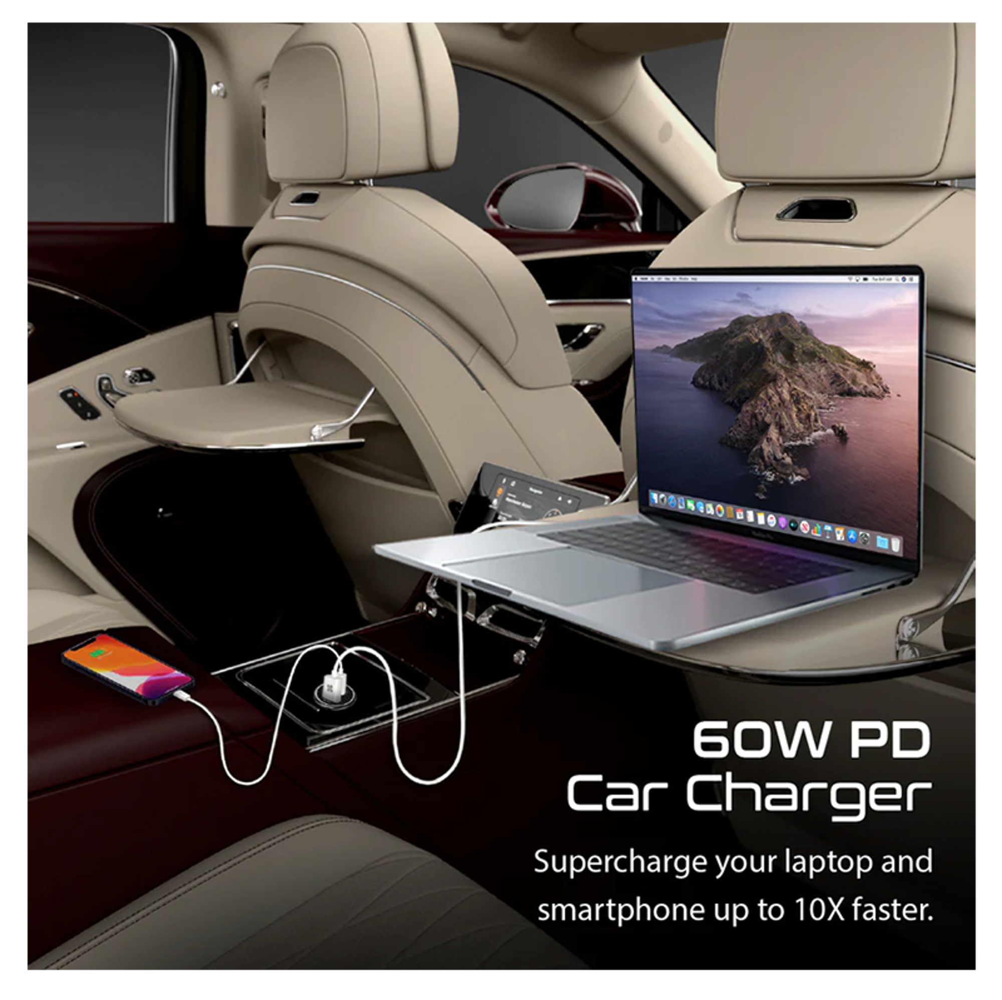 بروميت شاحن سيارة ميني 60 واط و PD & QC 3.0 - أفضل سعر