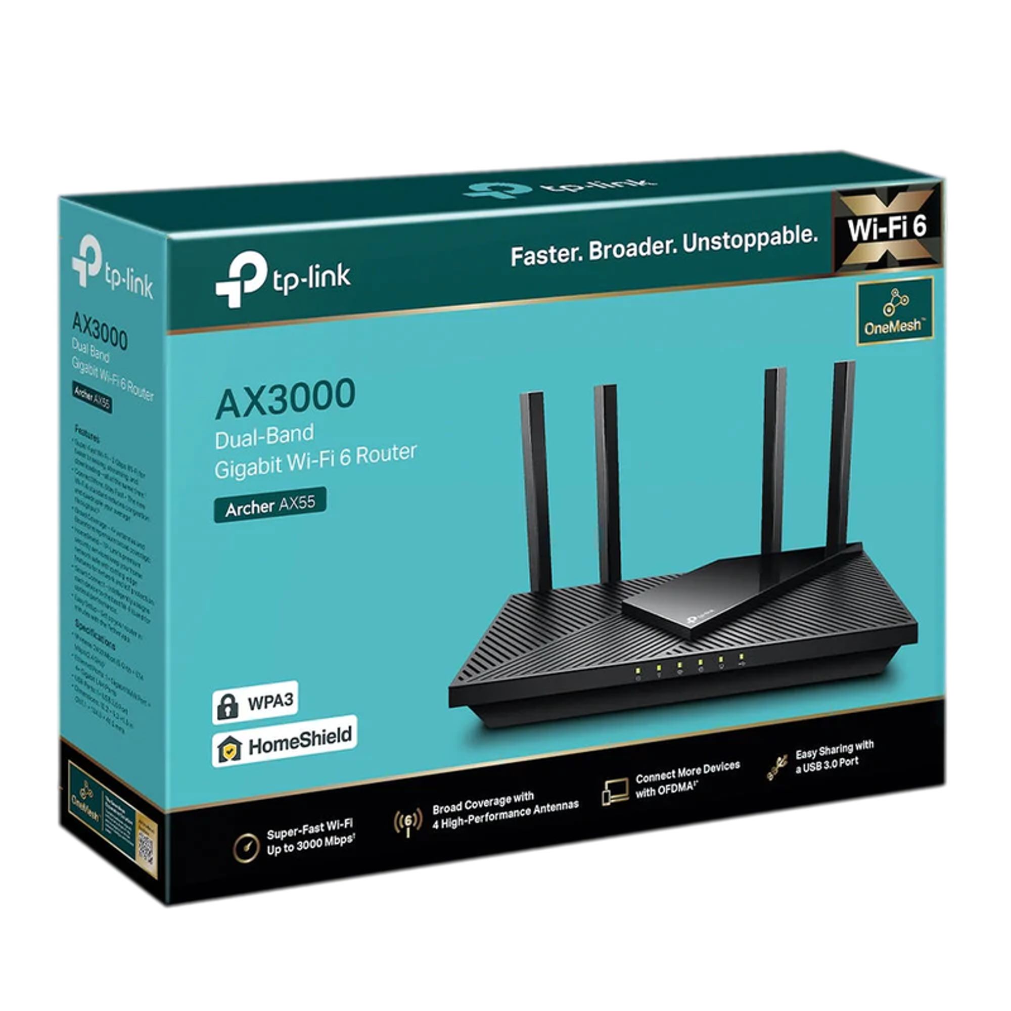 TP-Link AX3000 Dual Band Gigabit Wi-Fi 6 Router Archer AX55 - Best Prices