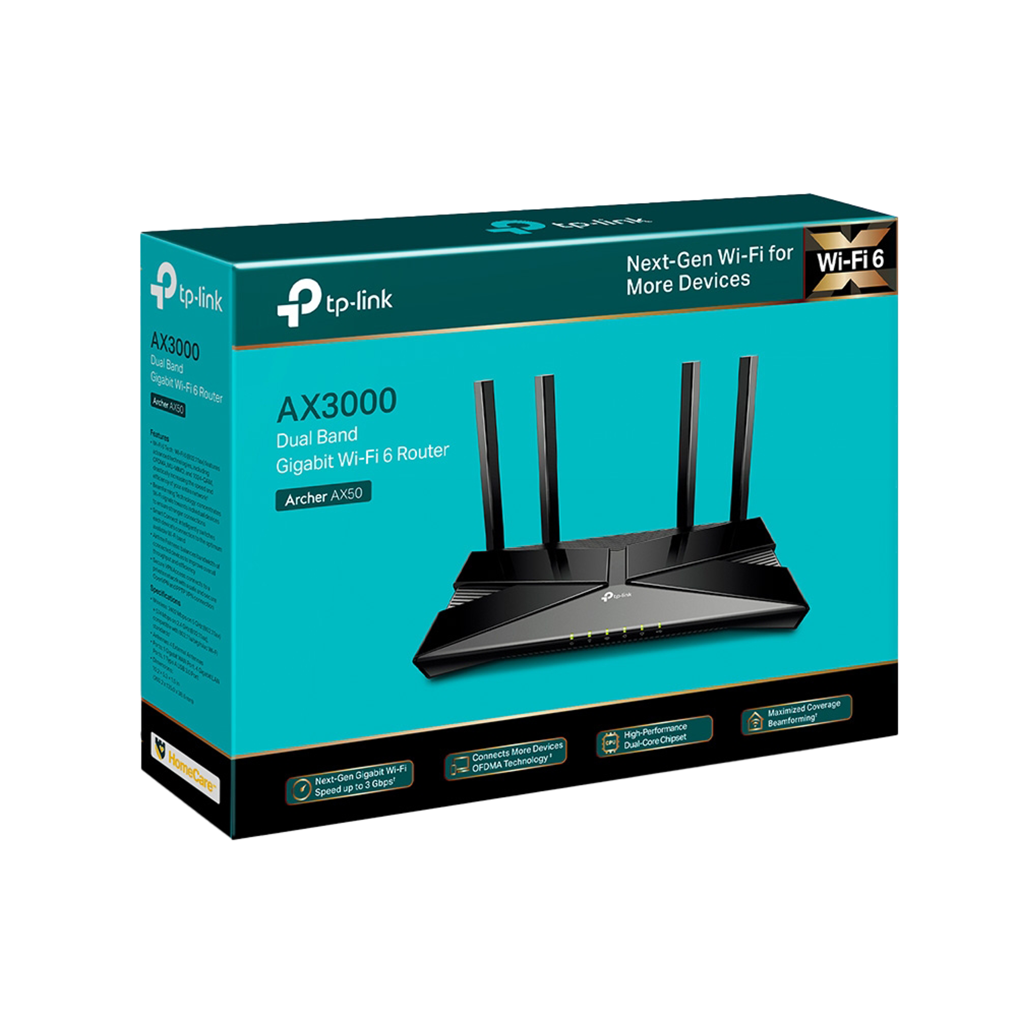 TP-Link AX3000 Dual Band Gigabit Wi-Fi 6 Router Archer AX50 - Best Prices