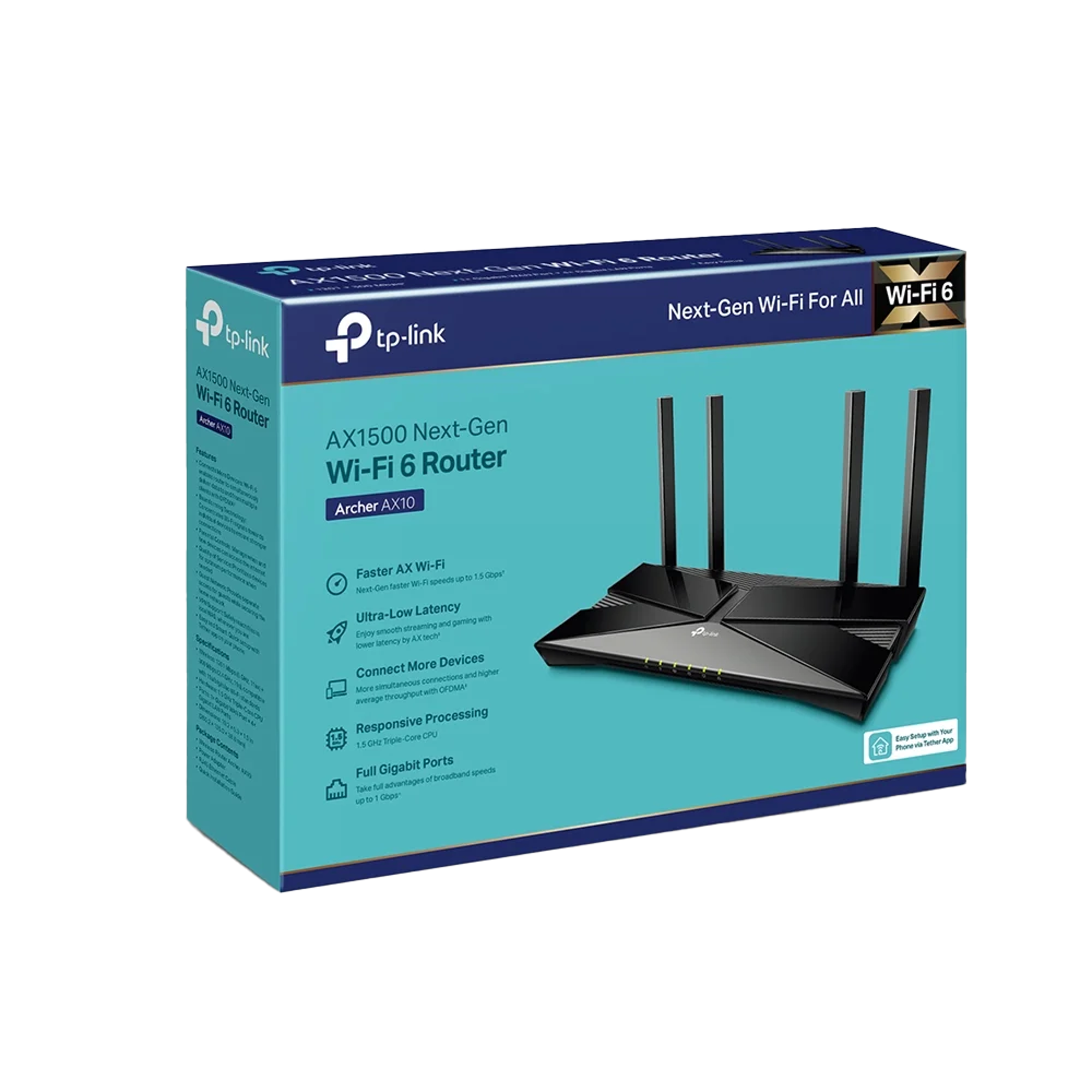 TP-Link AX10 | AX1500 Dual-Band Wi-Fi 6 Router Archer - Best Prices