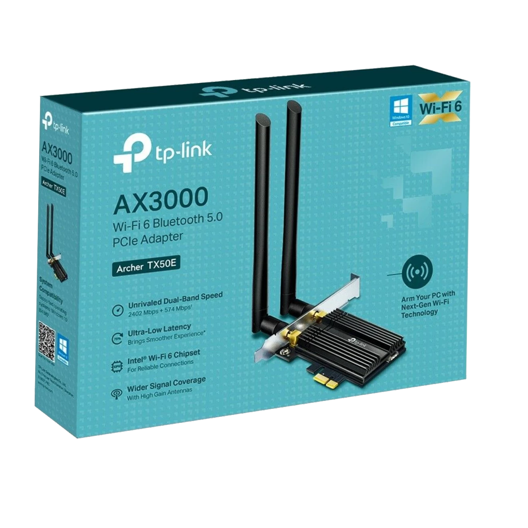 TP LINK AX3000 Wi-Fi 6 Bluetooth 5.0 PCIe Adapter Archer TX50E - Best Prices