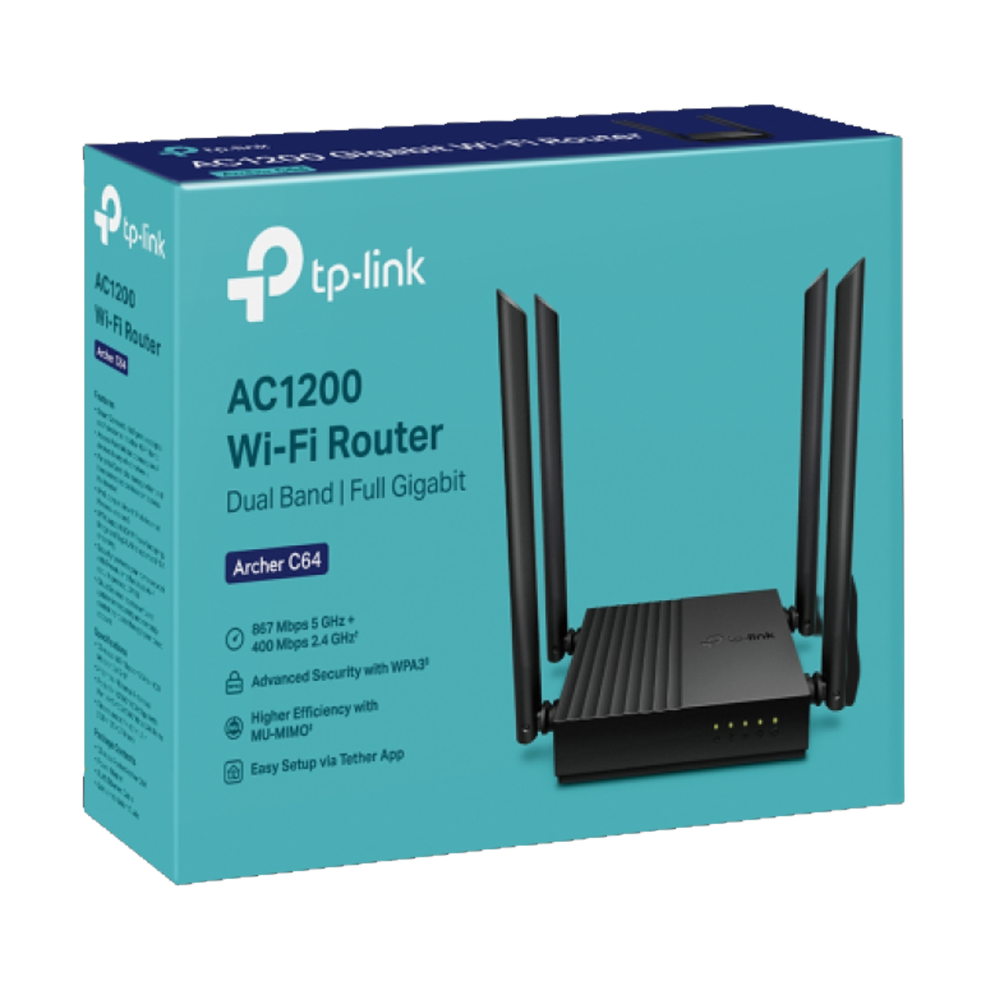 TP-LINK AC1200 Wireless MU-MIMO WiFi Router Archer C64 - Best Prices
