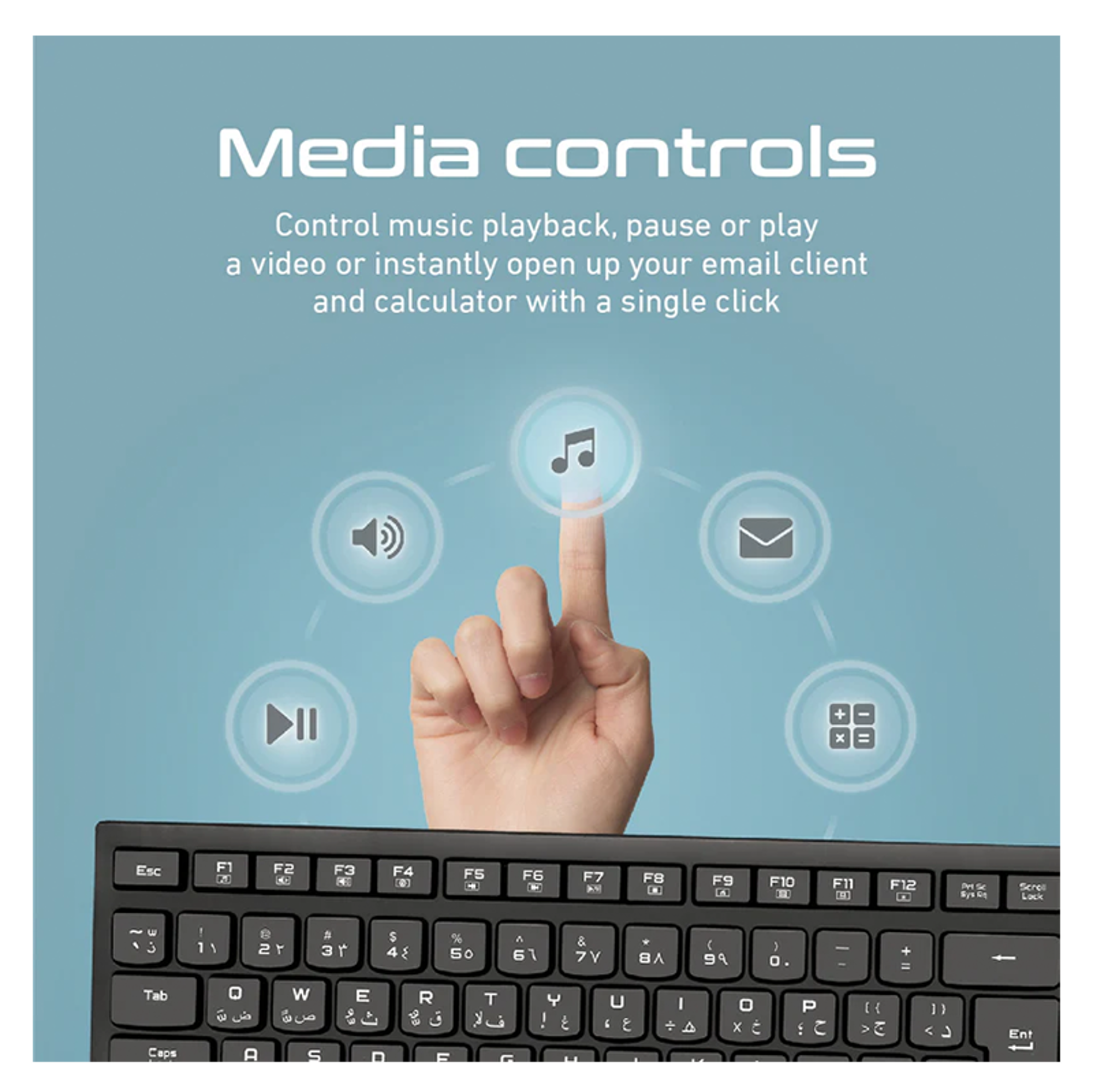PROMATE ProCombo-12 Sleek Profile Full Size Wireless Keyboard & Mouse - Best Prices