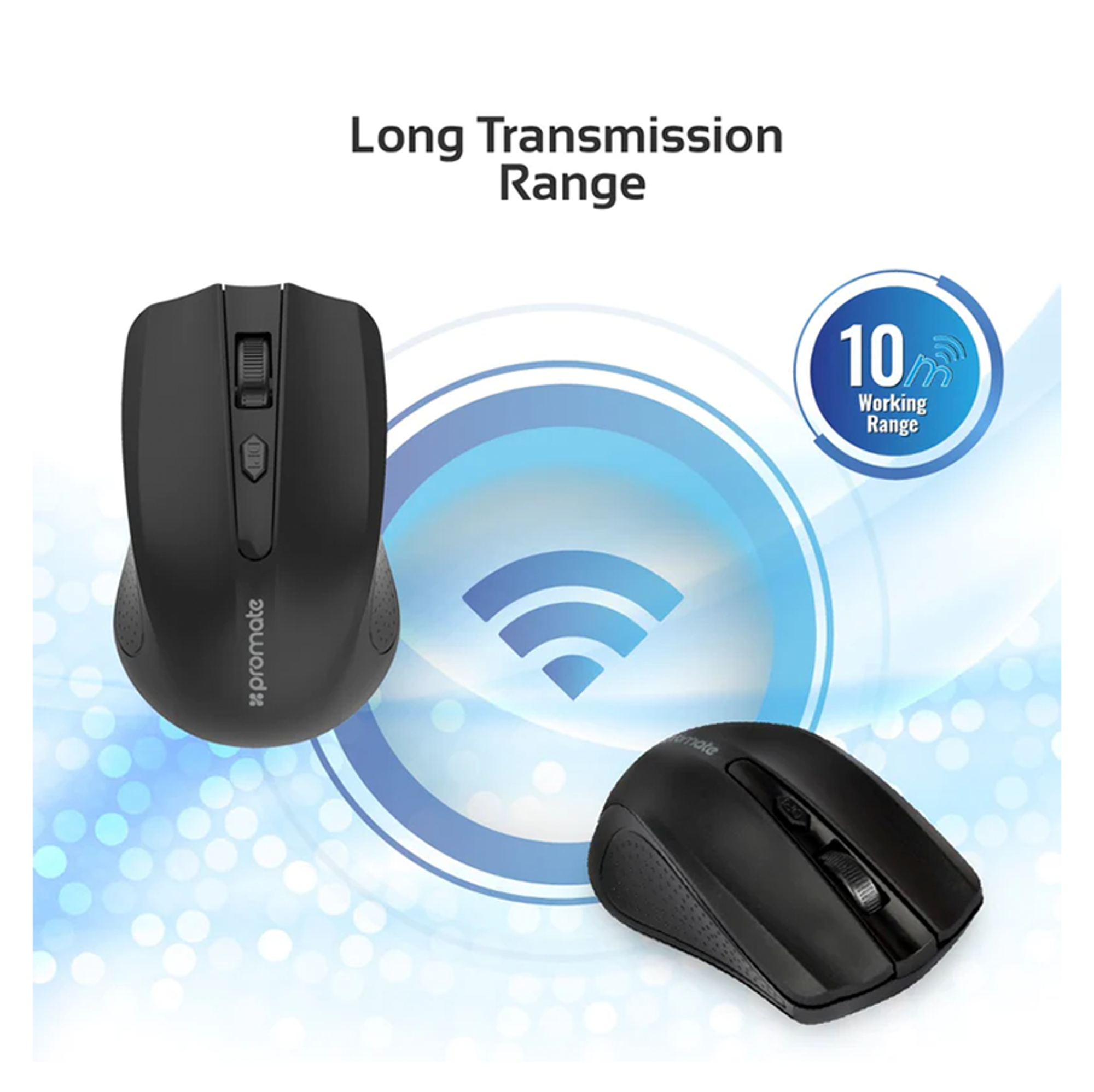 PROMATE Clix-8 2.4GHz Wireless Ergonomic Optical Mouse - Best Prices
