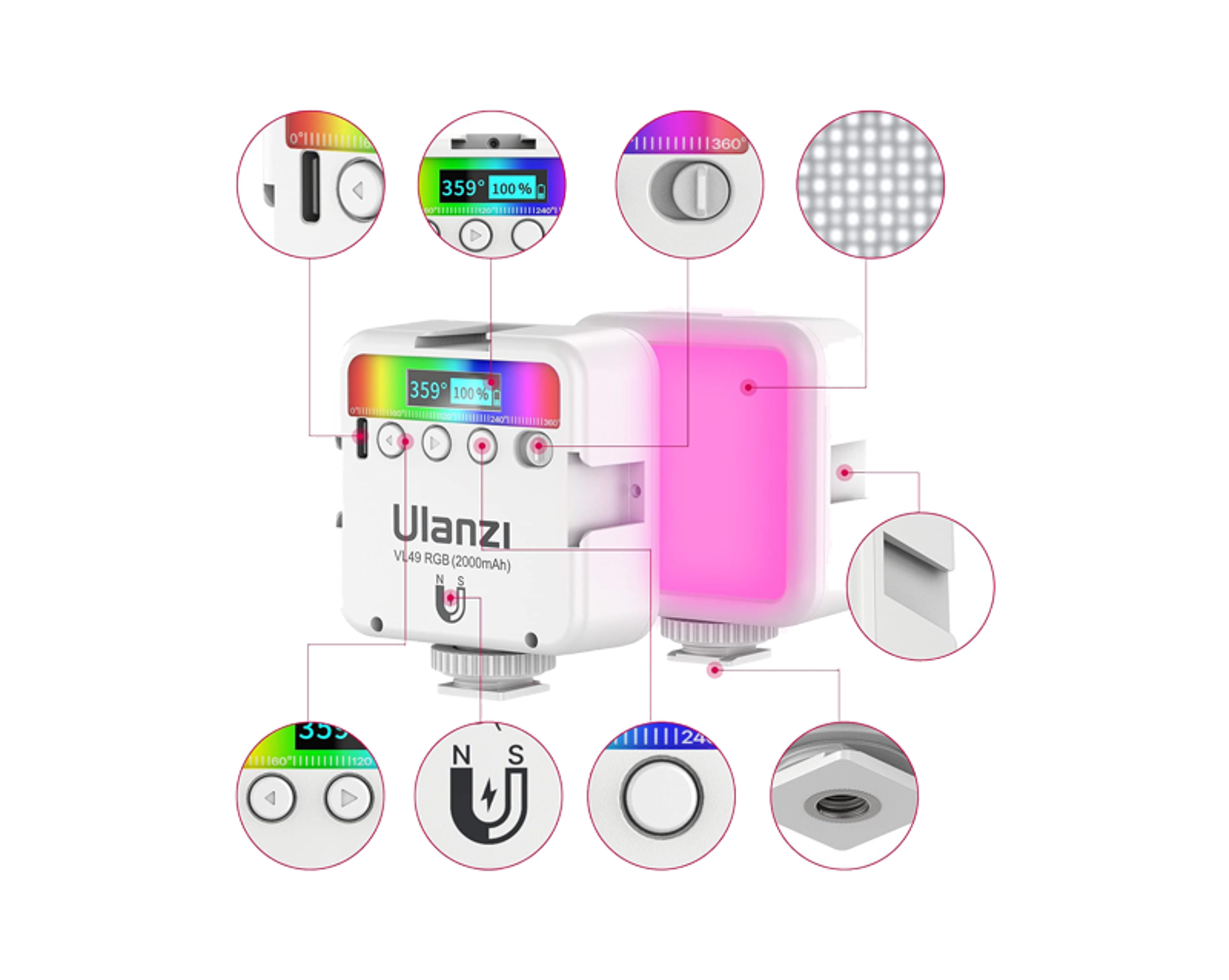Ulanzi VL49 Rechargeable Mini RGB Light - Best Prices