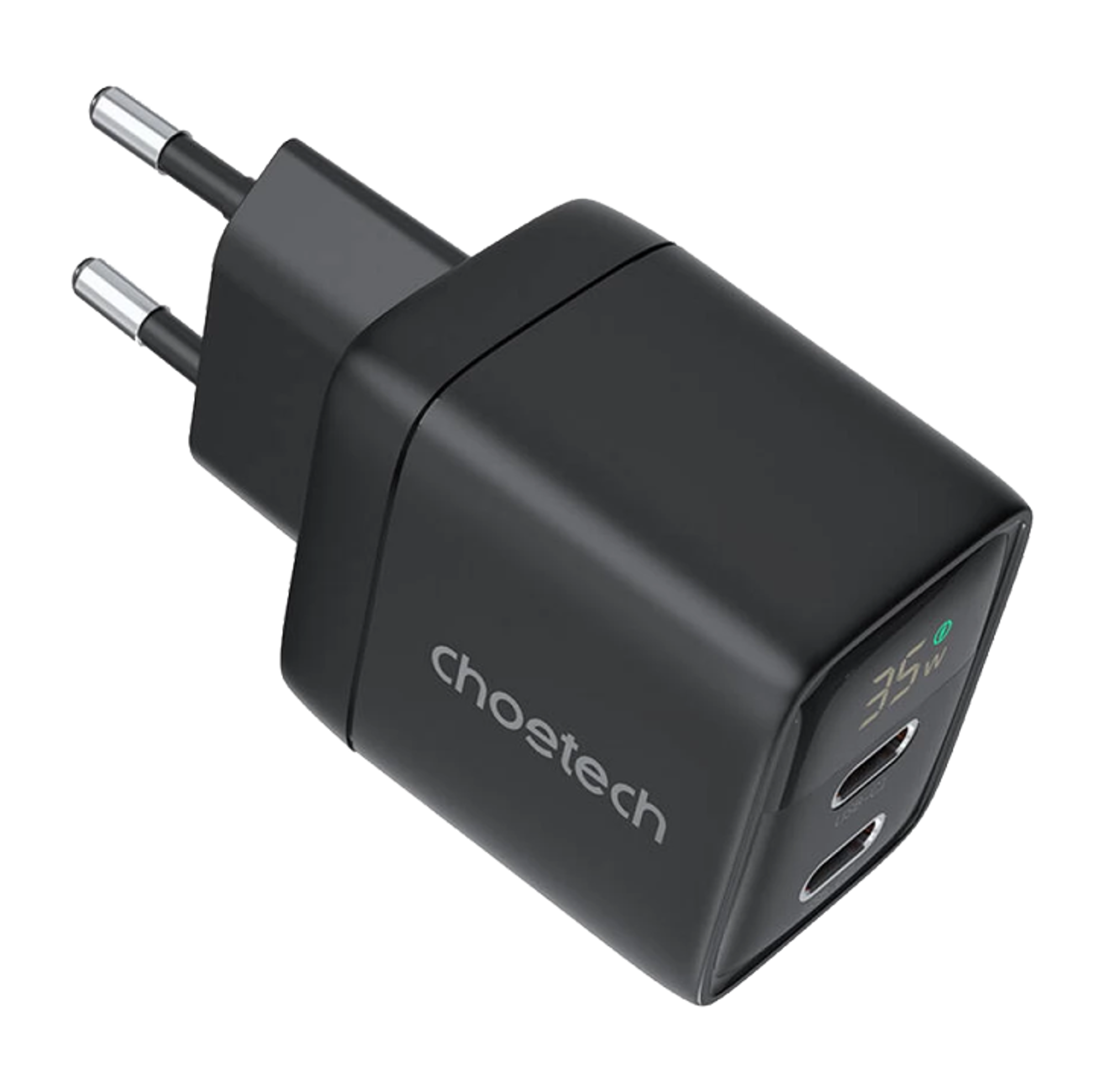 Choetech PD 35W GAN3 Dual Port Type-C Charger with LED Display - Best Prices