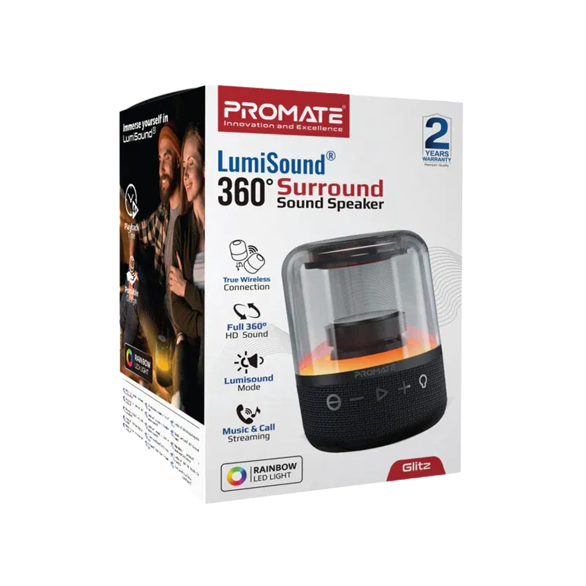 PROMATE LumiSound® 360° Surround Sound Speaker - Best Prices