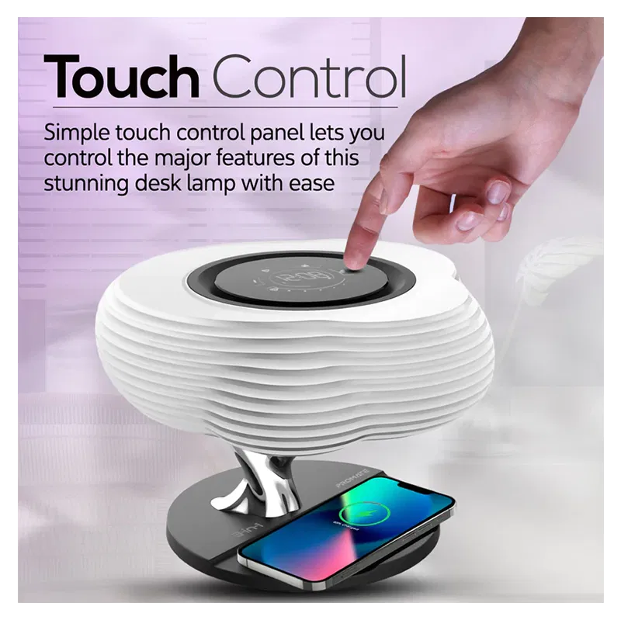 PROMATE 3 in 1 Cloud Design Wireless Speaker with LED Nightlight and Wireless Charger - Best Prices