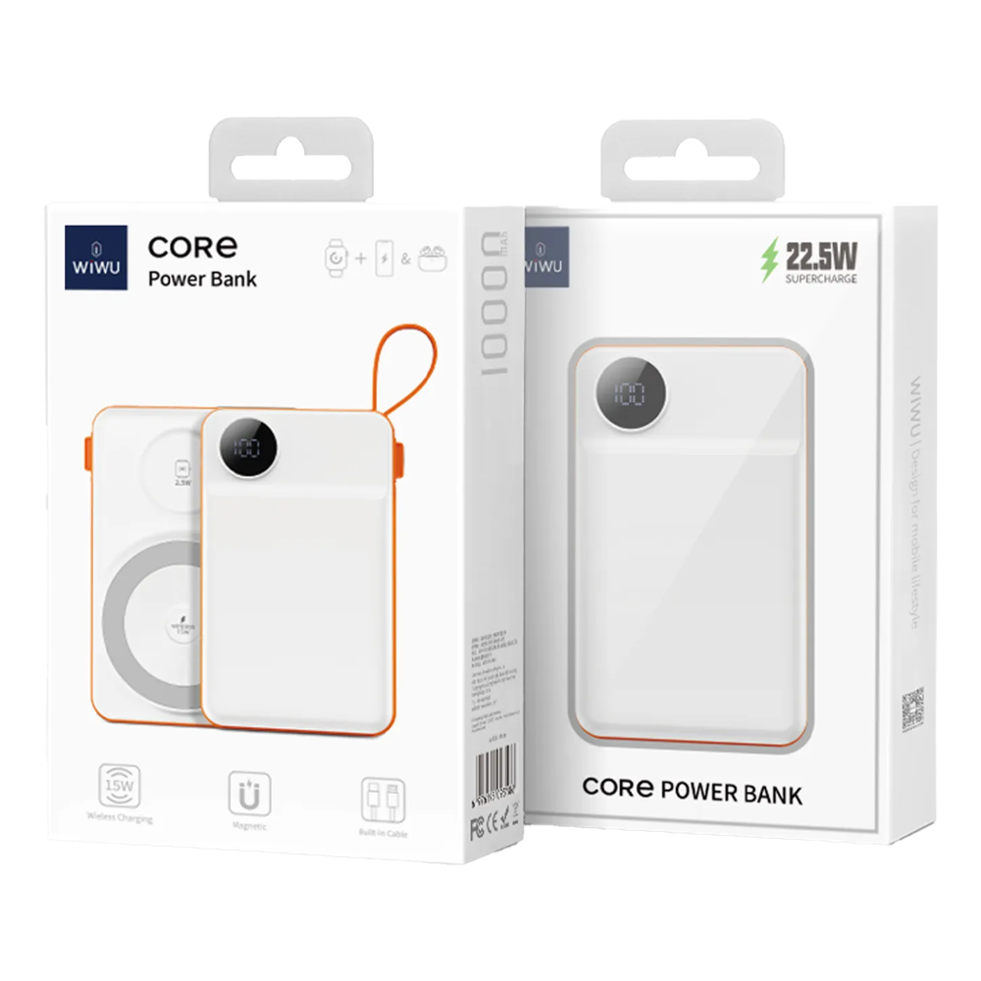 WiWU Wi-P007 CORE 22.5W 10,000mAh Power Bank with Built in Cable - Best Prices