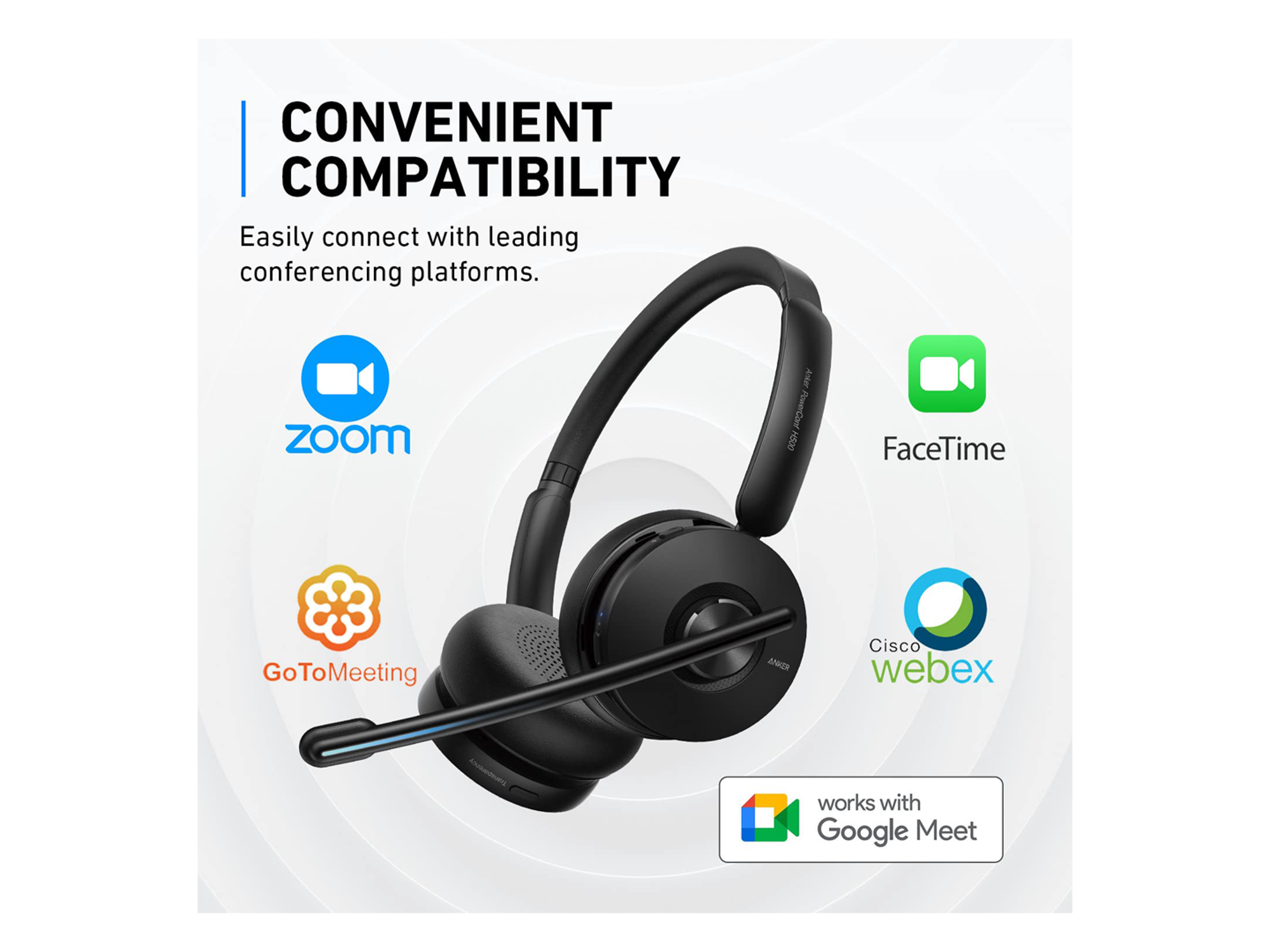 Anker PowerConf H500 Bluetooth Dual-Ear Headset with Microphone - Best Prices