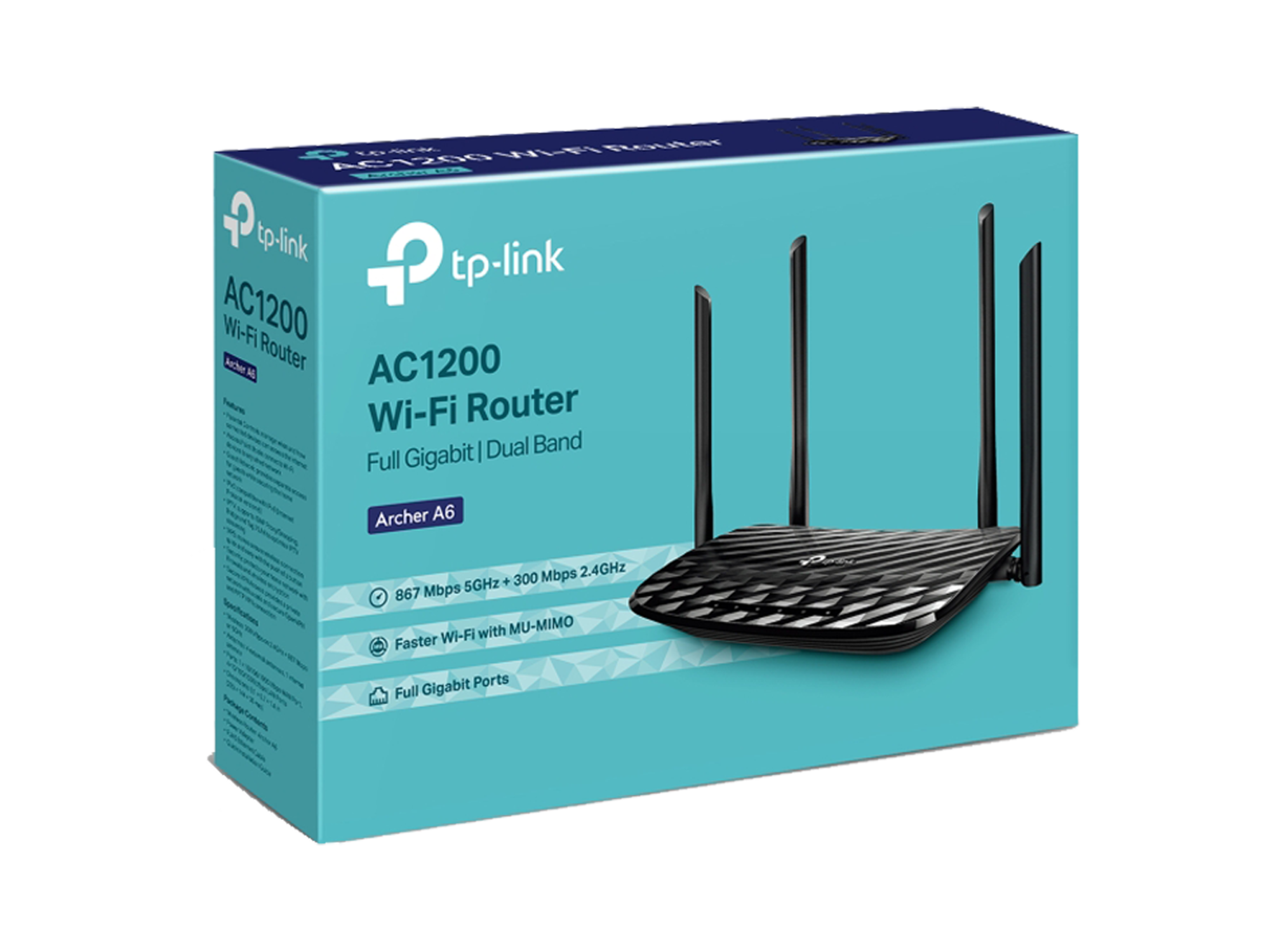 TP-Link ArcherC6 | AC1200 Mesh Wi-Fi Router Full Gigabit MU-MIMO - Best Prices