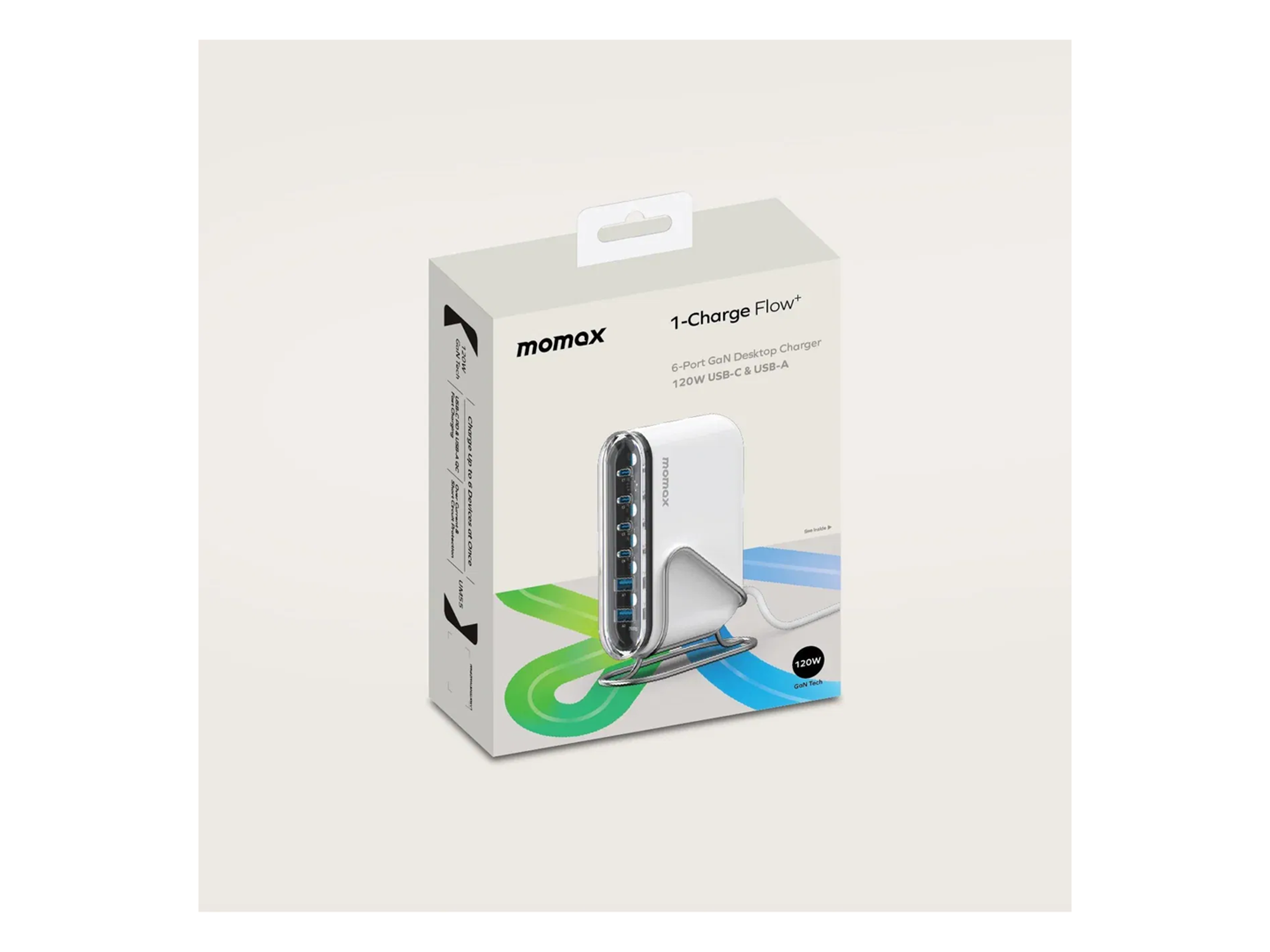 Momax UM55 1-Charge Flow+ 6-Port GaN Charger 120W - Best Prices