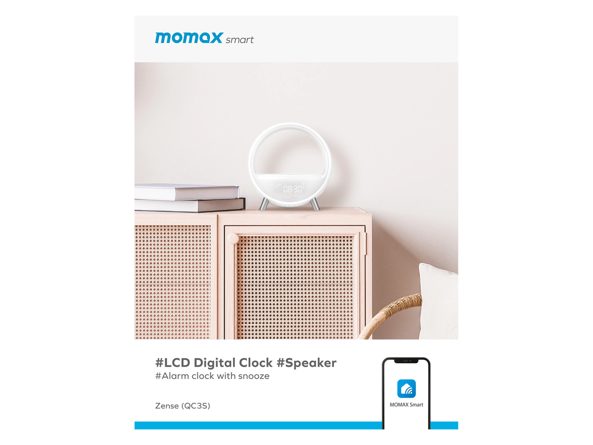 Momax Zense Ambient Light w/ Wireless Charging - Best Prices