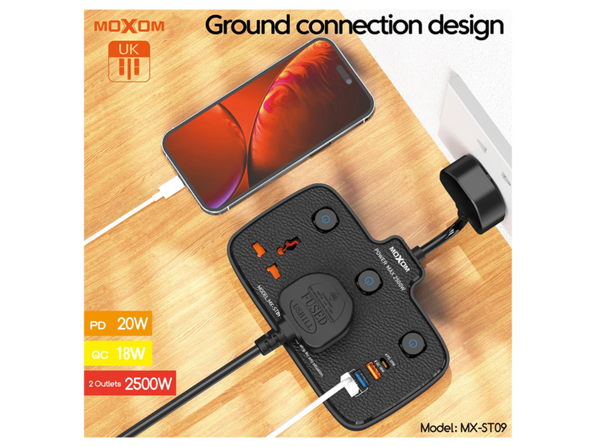 Moxom MX-ST09 Home & Travel Power Strip - Best Prices