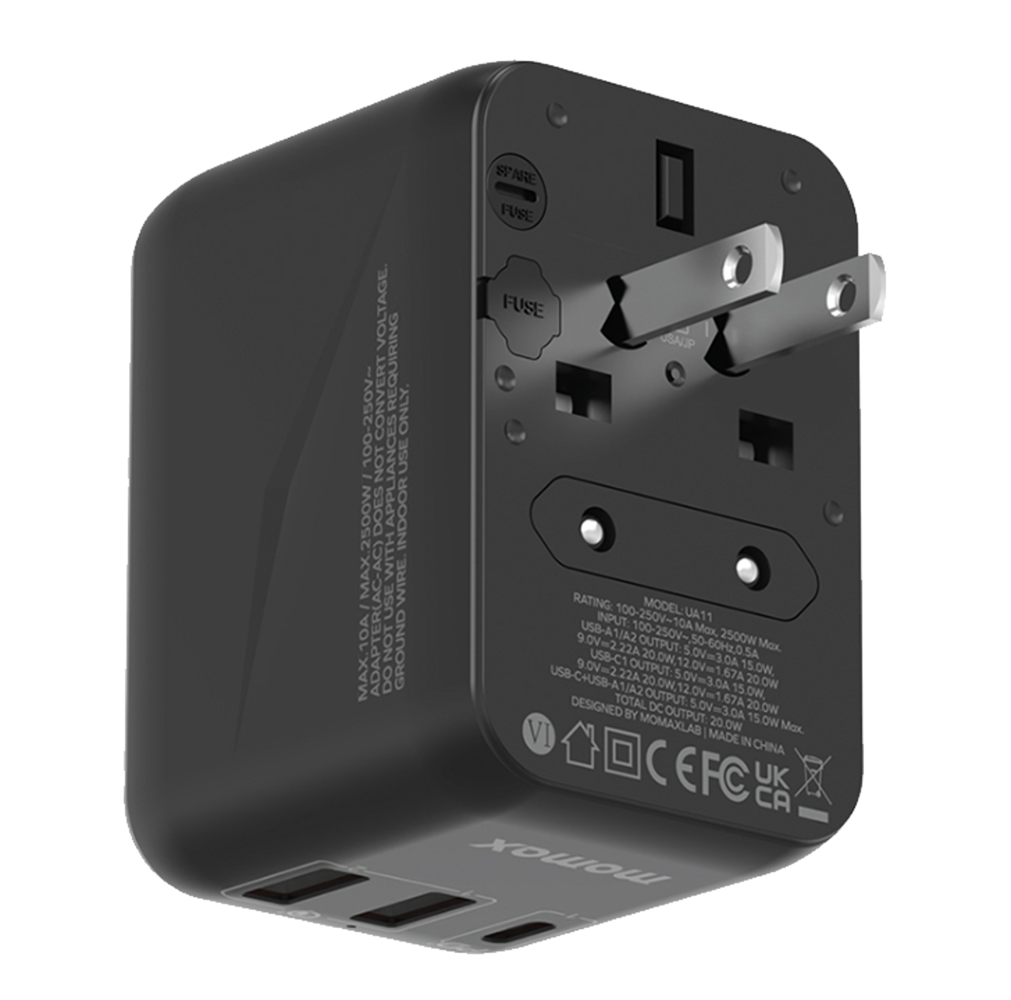 Momax UA11 1-World 20W PD Global Travel Fast Charger Power Adapter - Best Prices