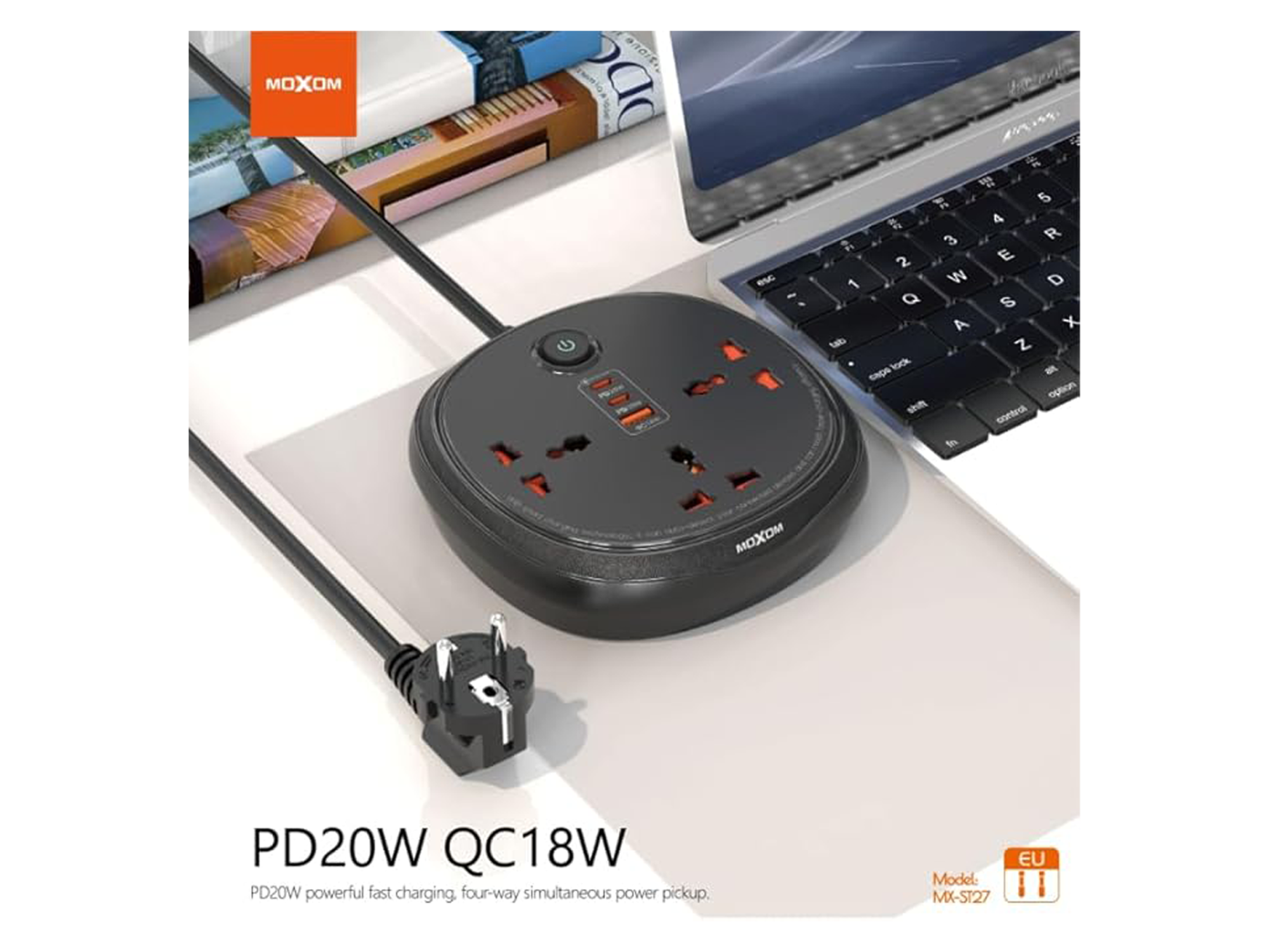 Moxom PD20W - ST27 6 in 1 Power Strip - Best Prices