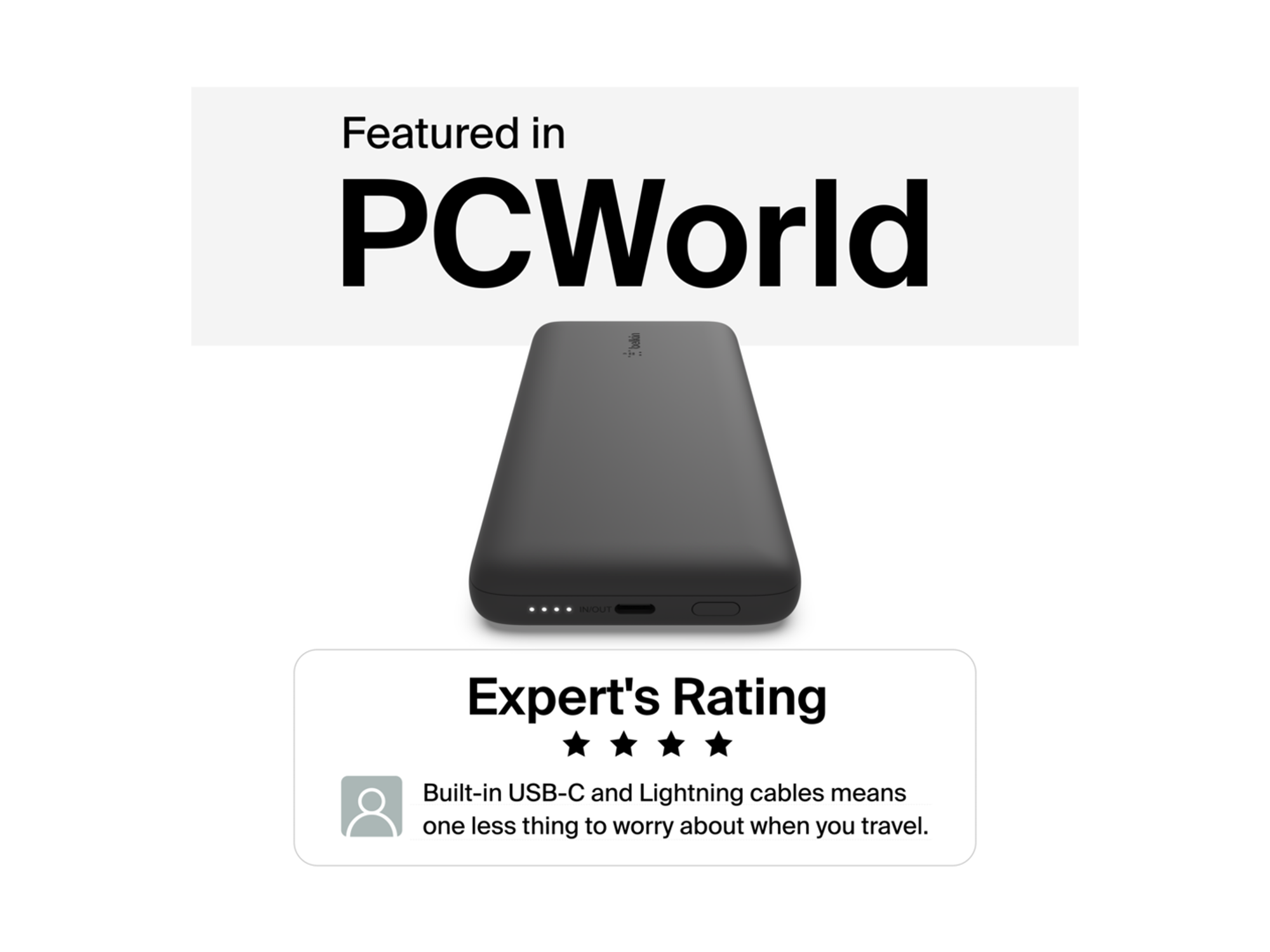 Belkin BoostCharge Plus 10K USB-C Power Bank with Integrated Cables - Best Prices