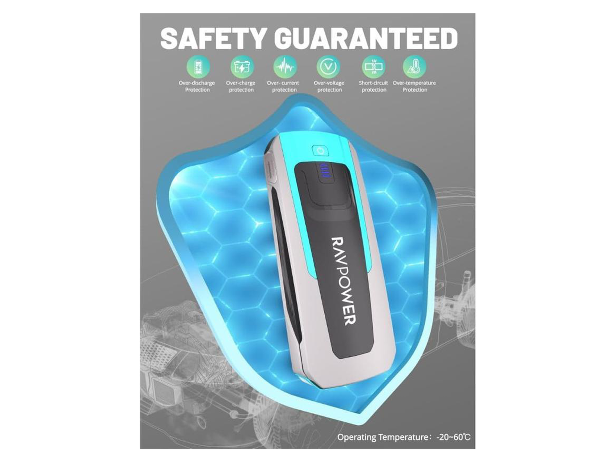 RAVPower RP-PB1226 Jump Starter 16000mAh - Best Prices