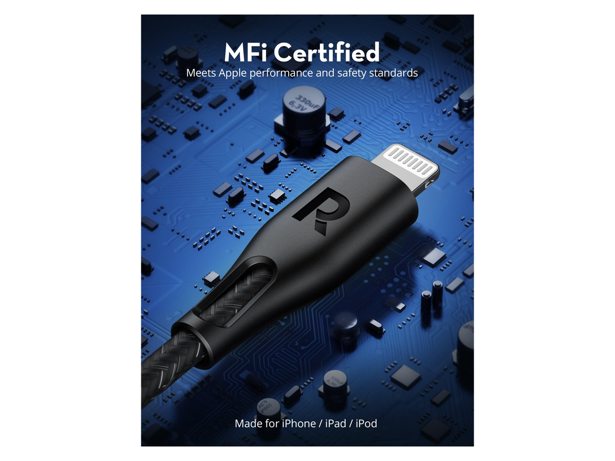 RAVPower RP-CB1026 Type-A To Lightning Cable 1.2m - Best Prices
