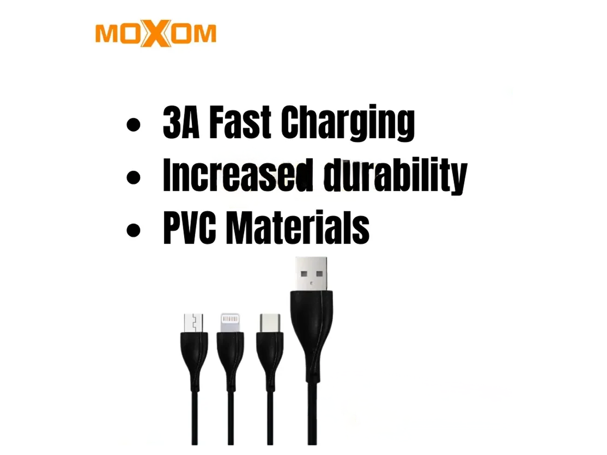 Moxom MX-CB239 3A PVC Fast Data Cable - Best Prices
