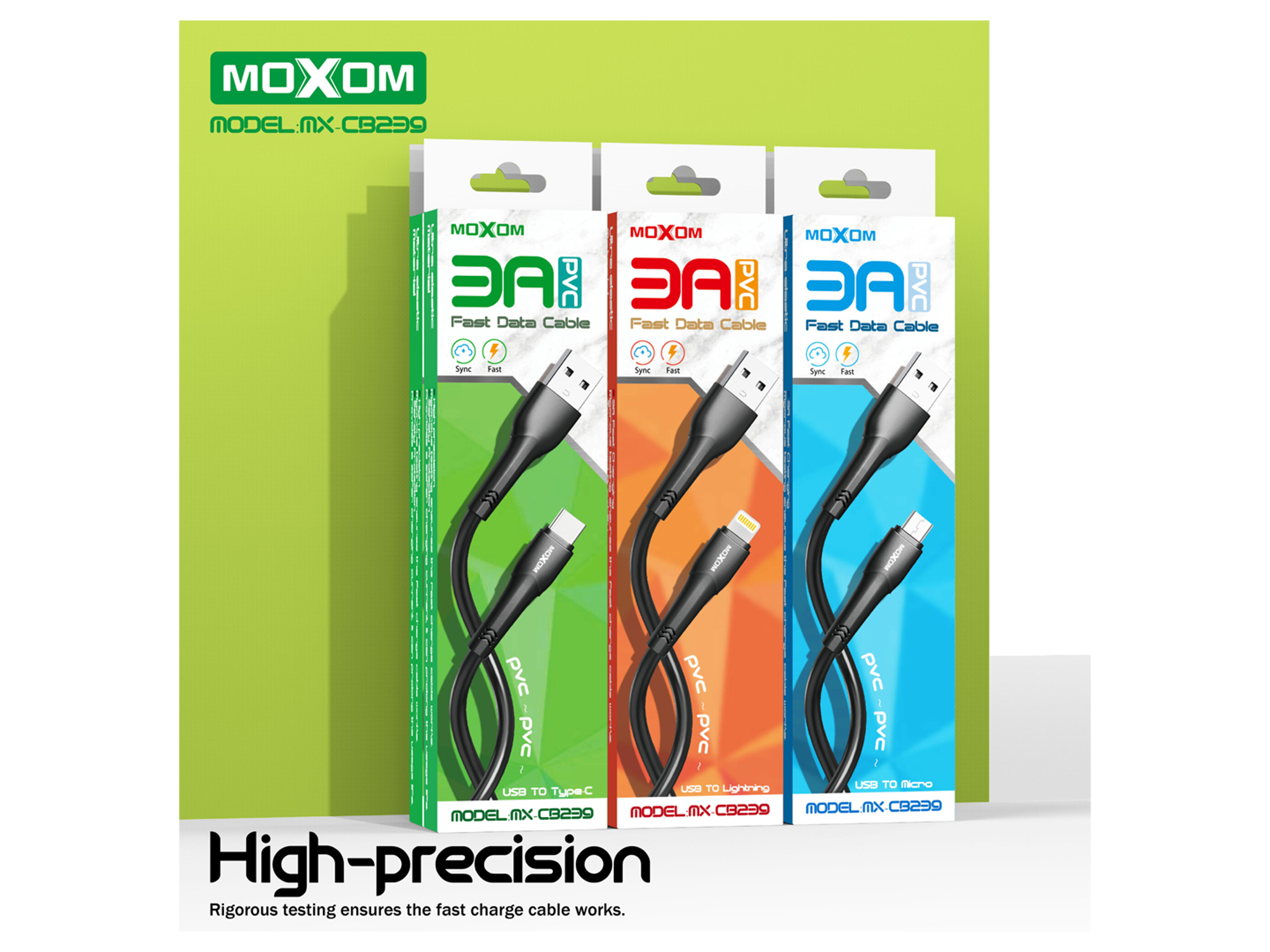 Moxom MX-CB239 3A PVC Fast Data Cable - Best Prices