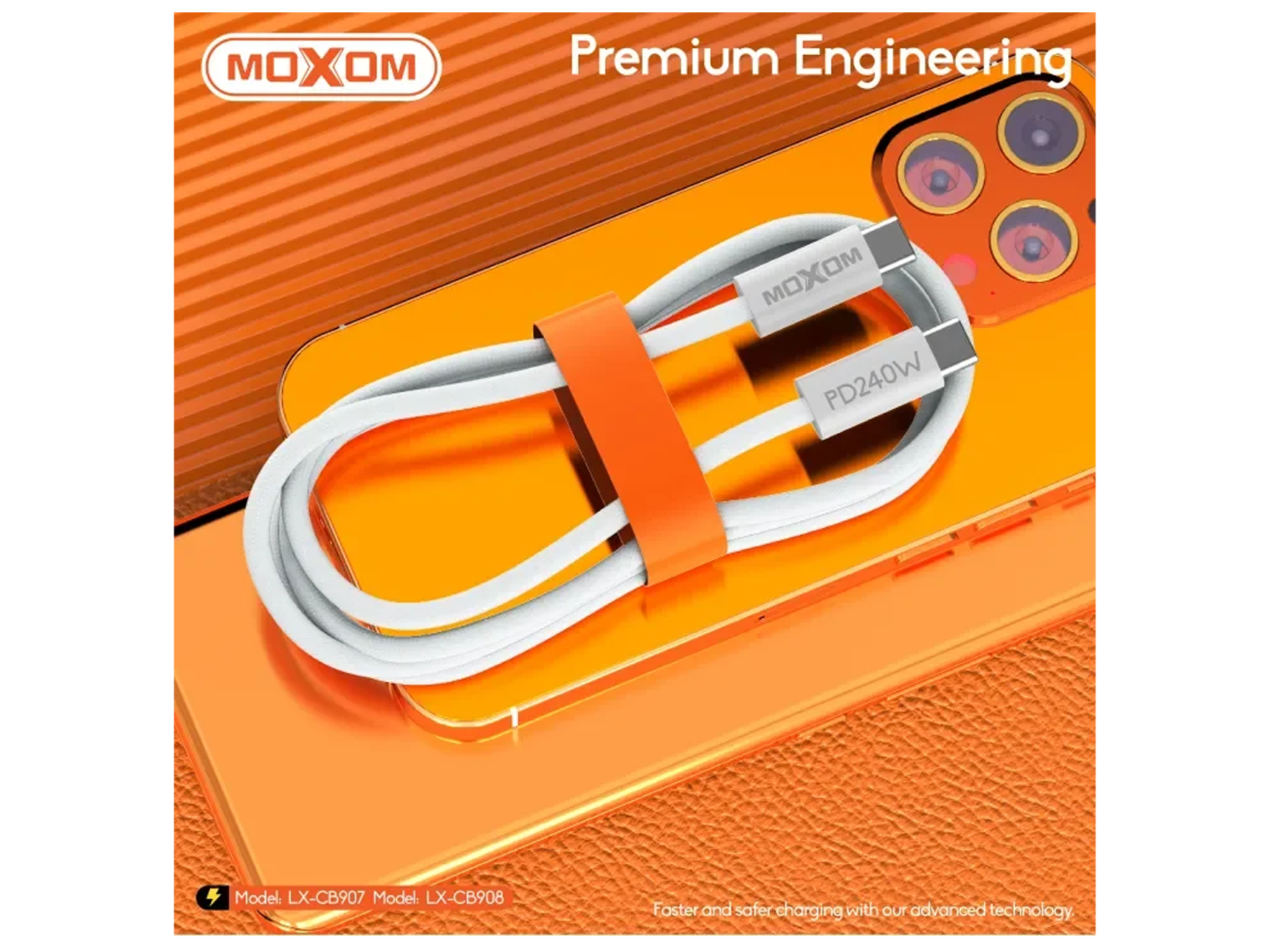 كيبل LX-CB908 PD كيبل 240 واط من نوع سي الى سي - أفضل سعر