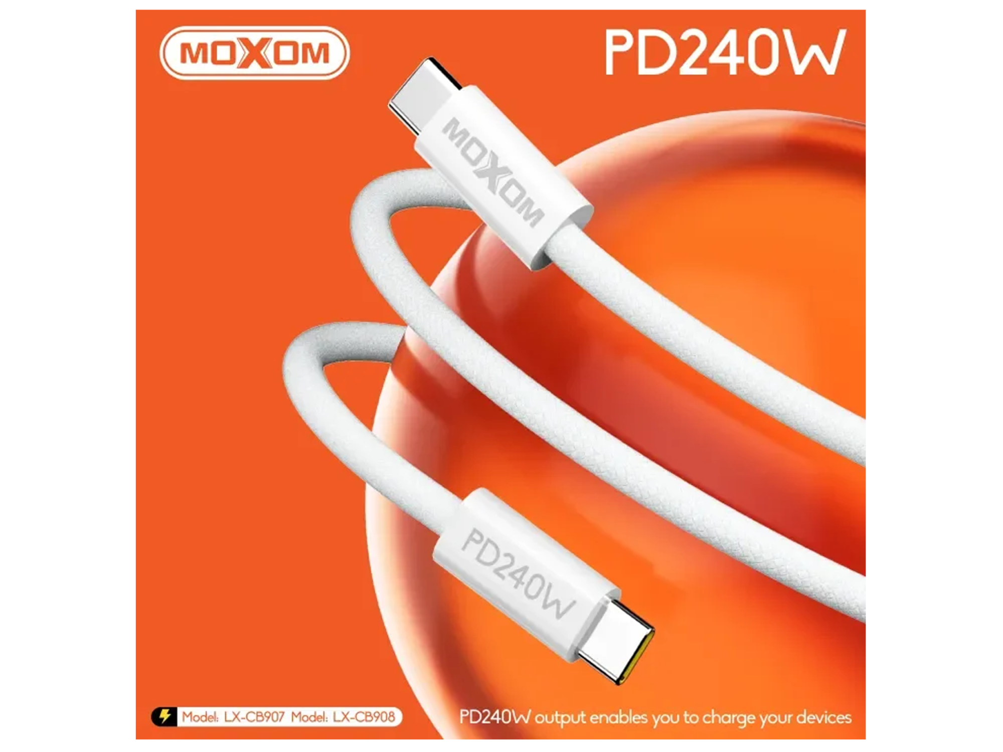 كيبل LX-CB908 PD كيبل 240 واط من نوع سي الى سي - أفضل سعر