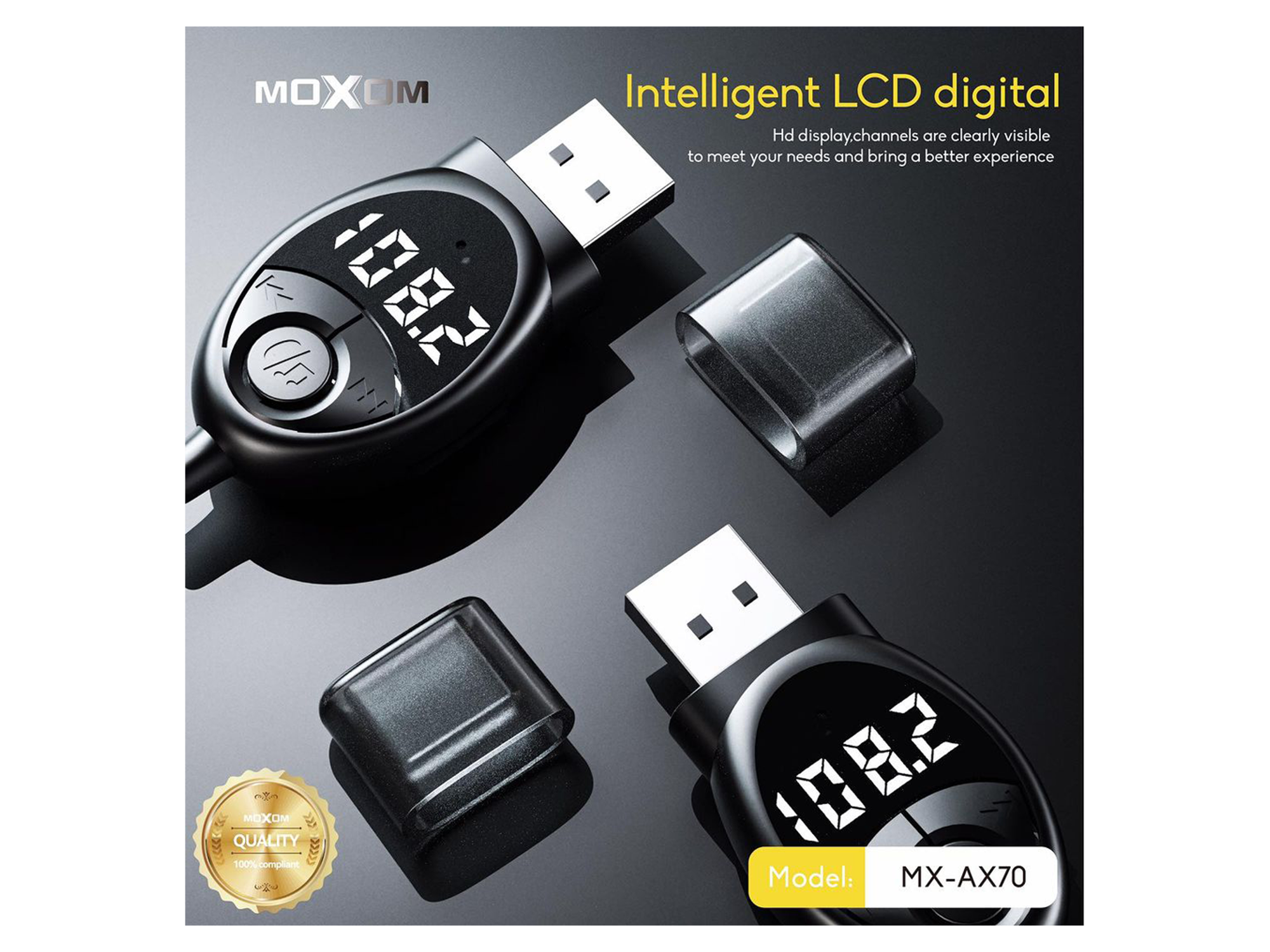 Moxom MX-AX70 LCD Car Wireless Receiver - Best Prices
