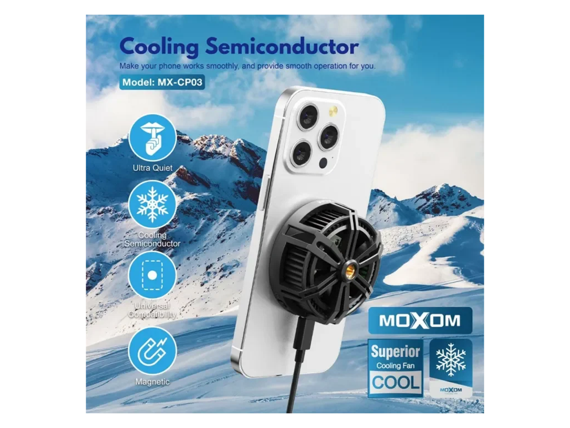 Moxom MX-cp03 Magnetic Phone Cooler - Best Prices
