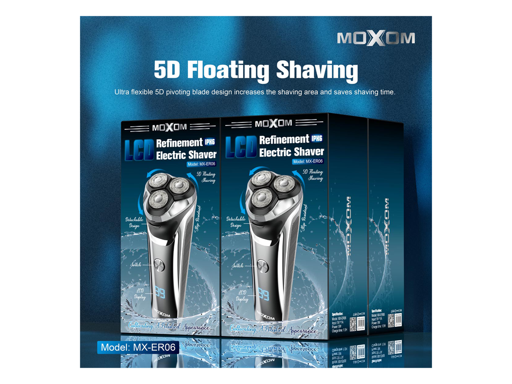 Moxom MX-ER06 Refinement LCD Electric Shaver - Best Prices