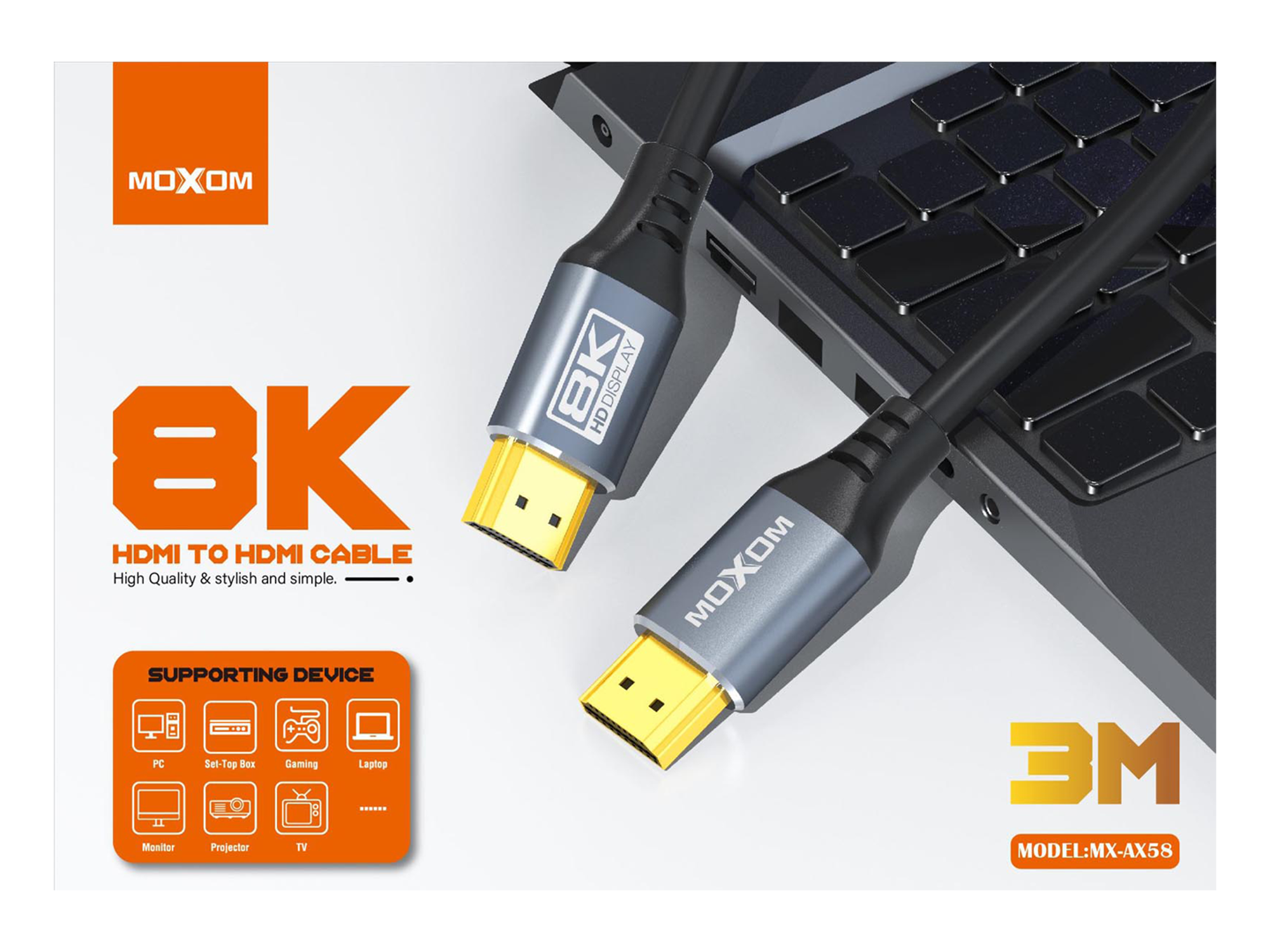 Moxom MX-AX58 8k HDMI To  HDMI Cable - Best Prices